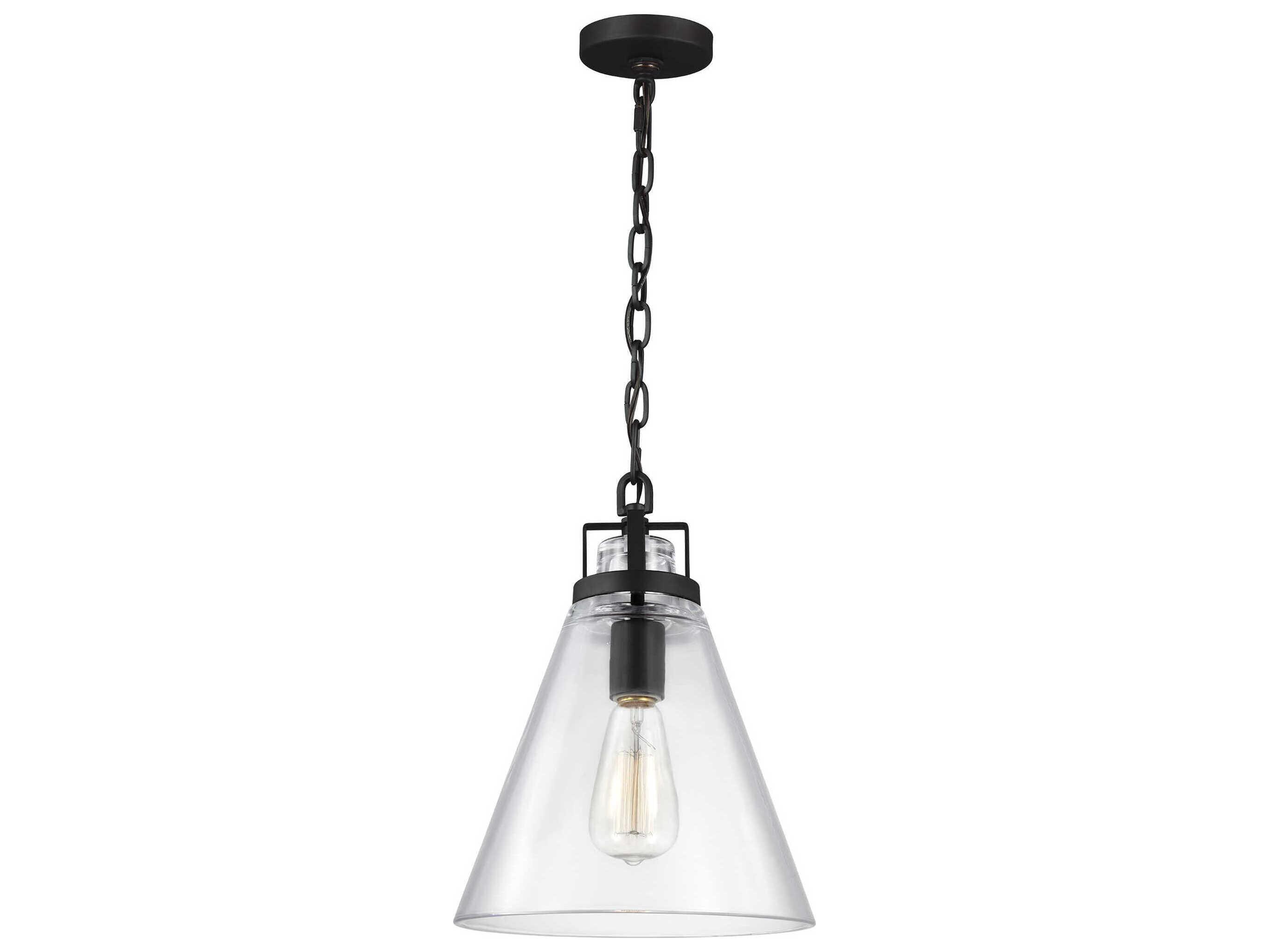 Visual Comfort Studio Frontage 1-Light Oil Rubbed Bronze Mini Pendant
