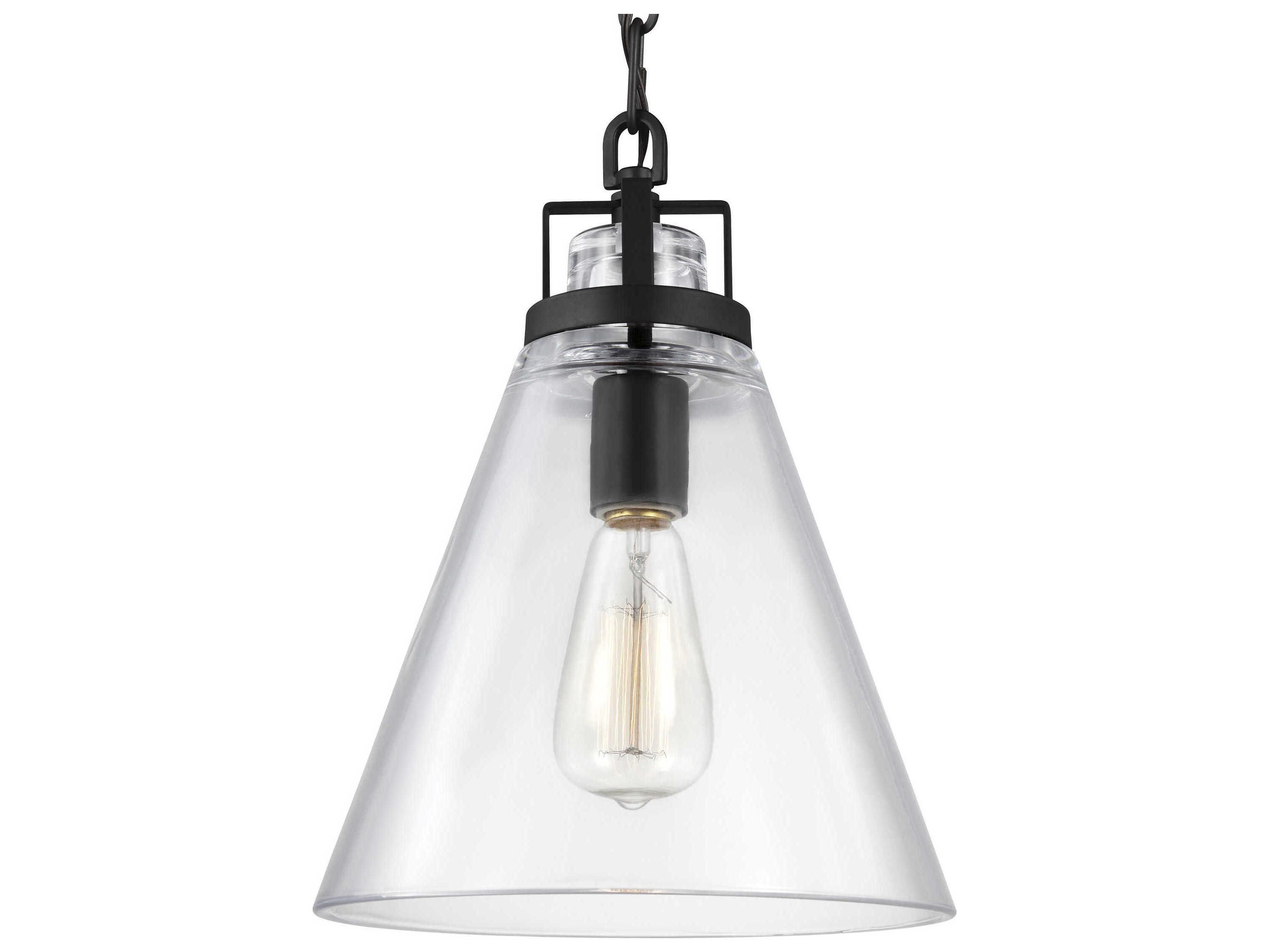 Visual Comfort Studio Frontage 1-Light Oil Rubbed Bronze Mini Pendant