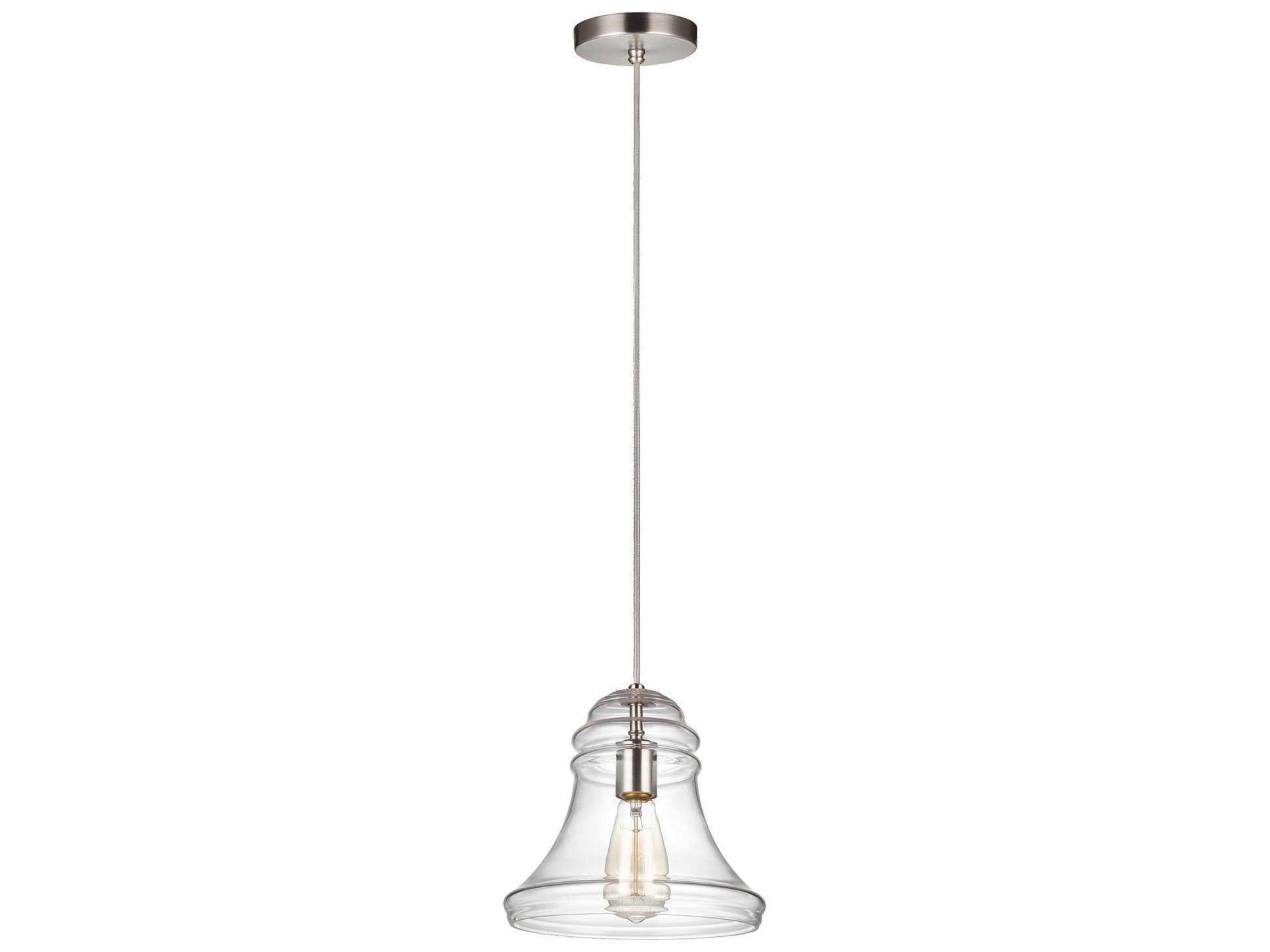 Visual Comfort Studio Doyle 1-Light Satin Nickel Mini Pendant
