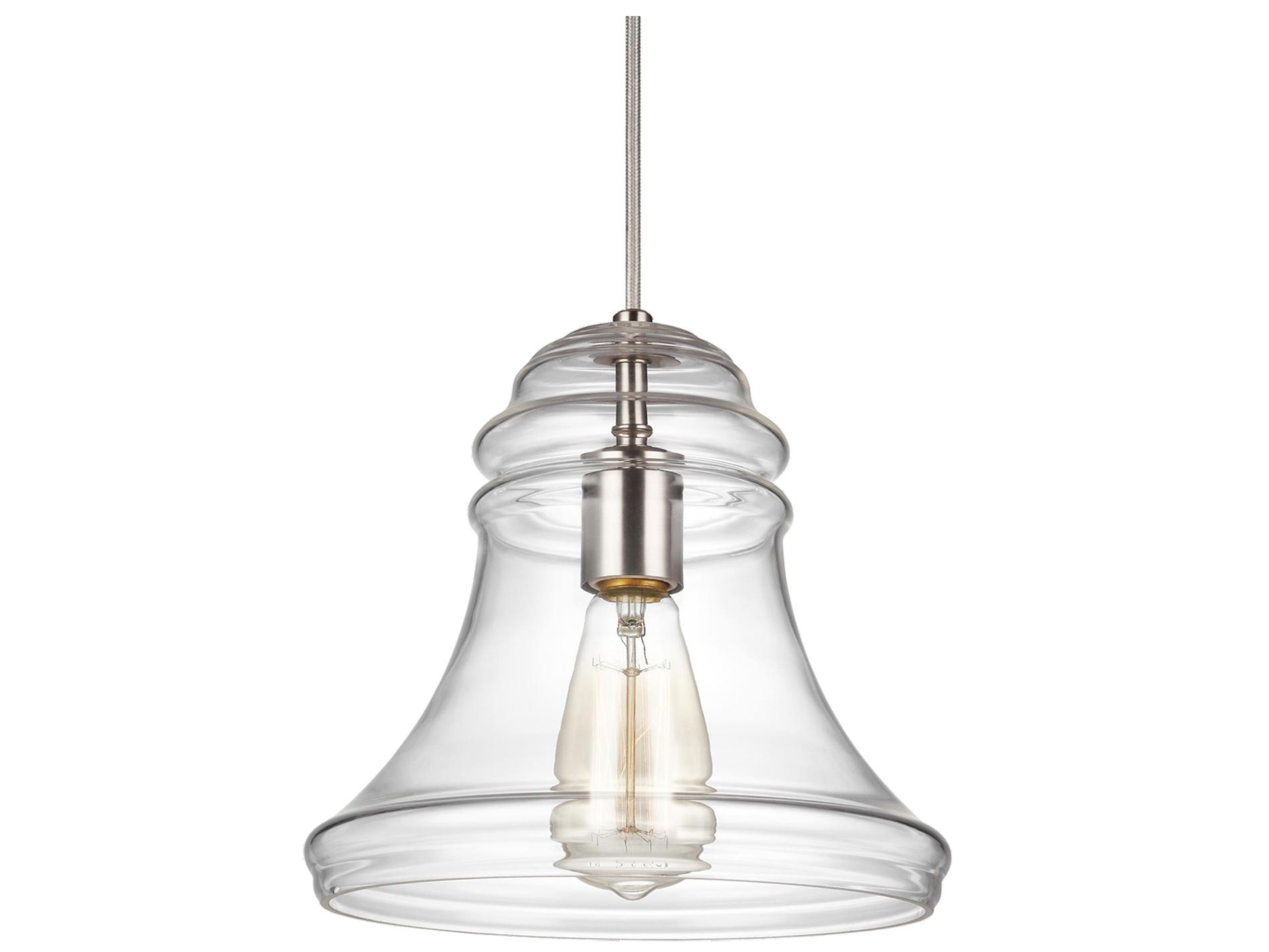 Visual Comfort Studio Doyle 1-Light Satin Nickel Mini Pendant