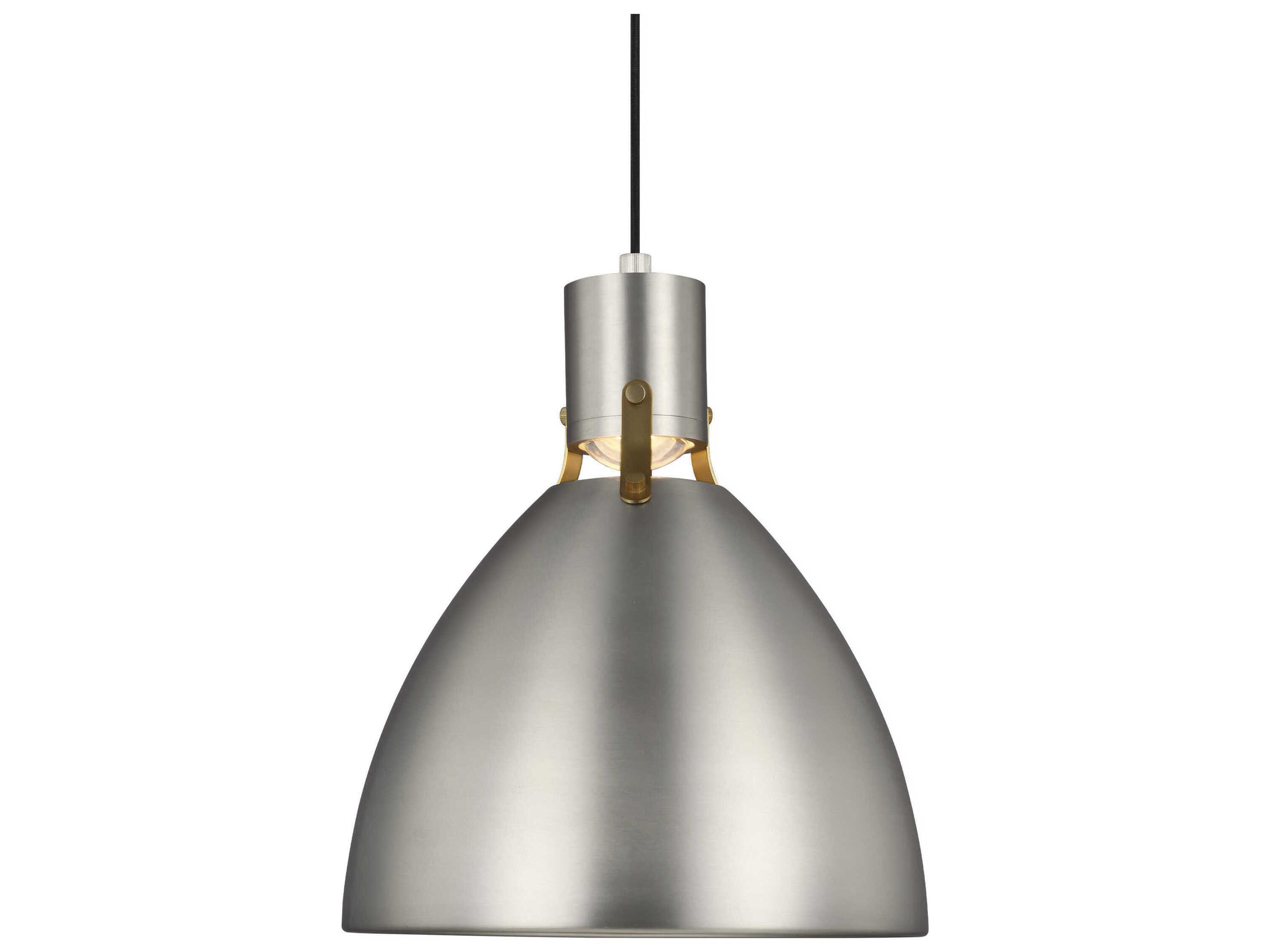 Visual Comfort Studio Brynne 1-Light Satin Nickel Pendant