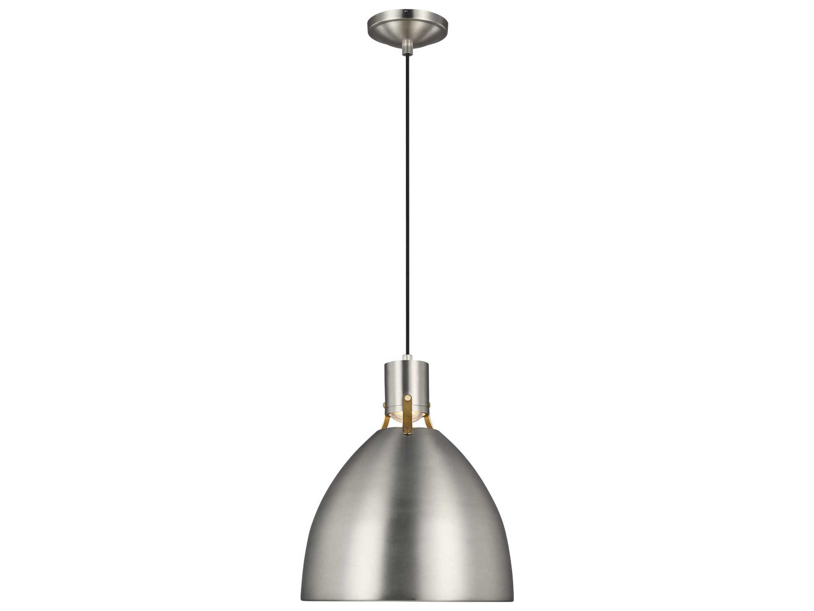 Visual Comfort Studio Brynne 1-Light Satin Nickel Pendant
