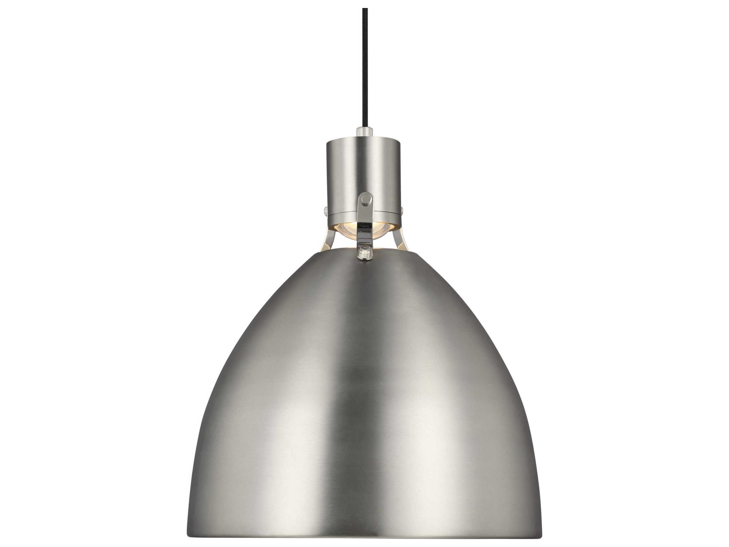 Visual Comfort Studio Brynne 1-Light Satin Nickel Pendant