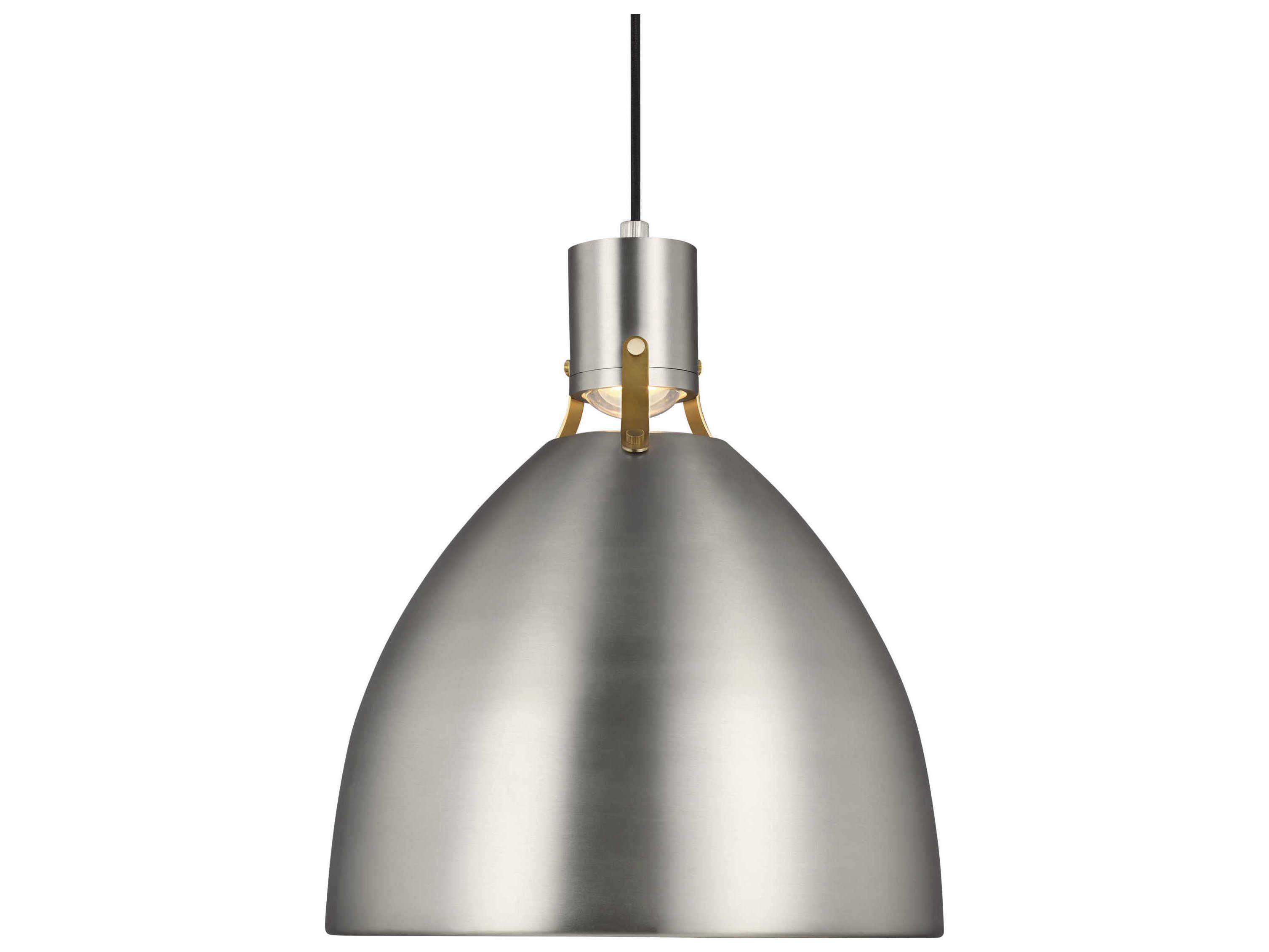 Visual Comfort Studio Brynne 1-Light Satin Nickel Pendant