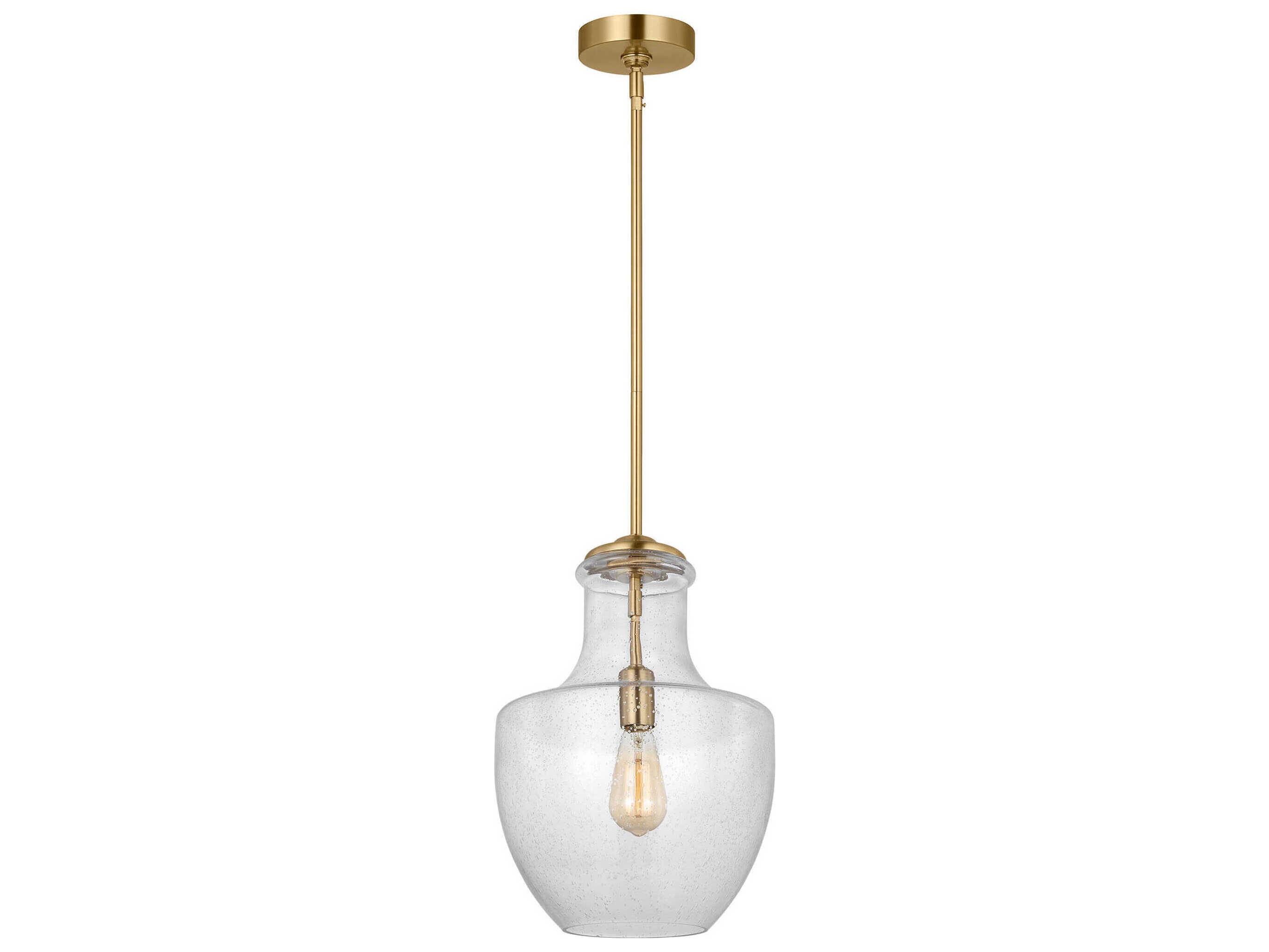 Visual Comfort Studio Baylor 1-Light Satin Brass Mini Pendant