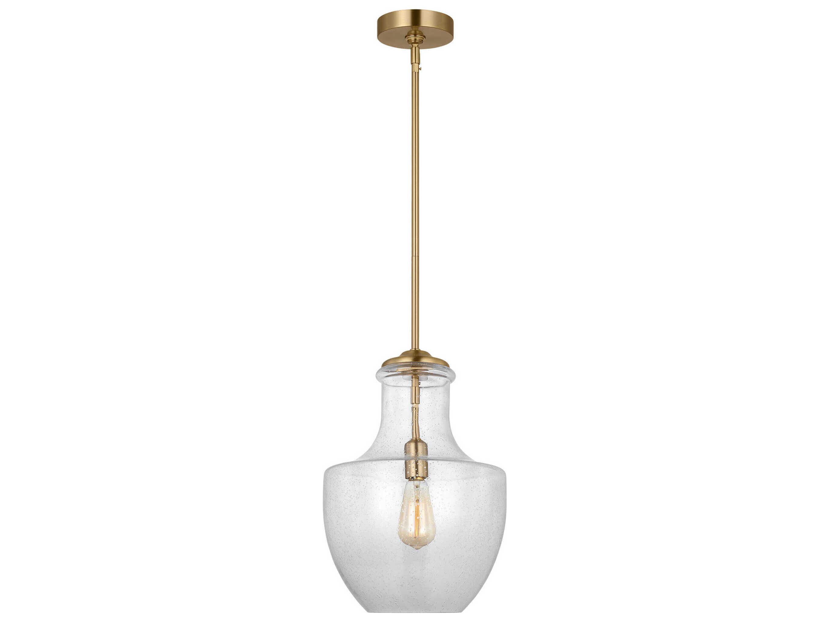 Visual Comfort Studio Baylor 1-Light Satin Brass Mini Pendant
