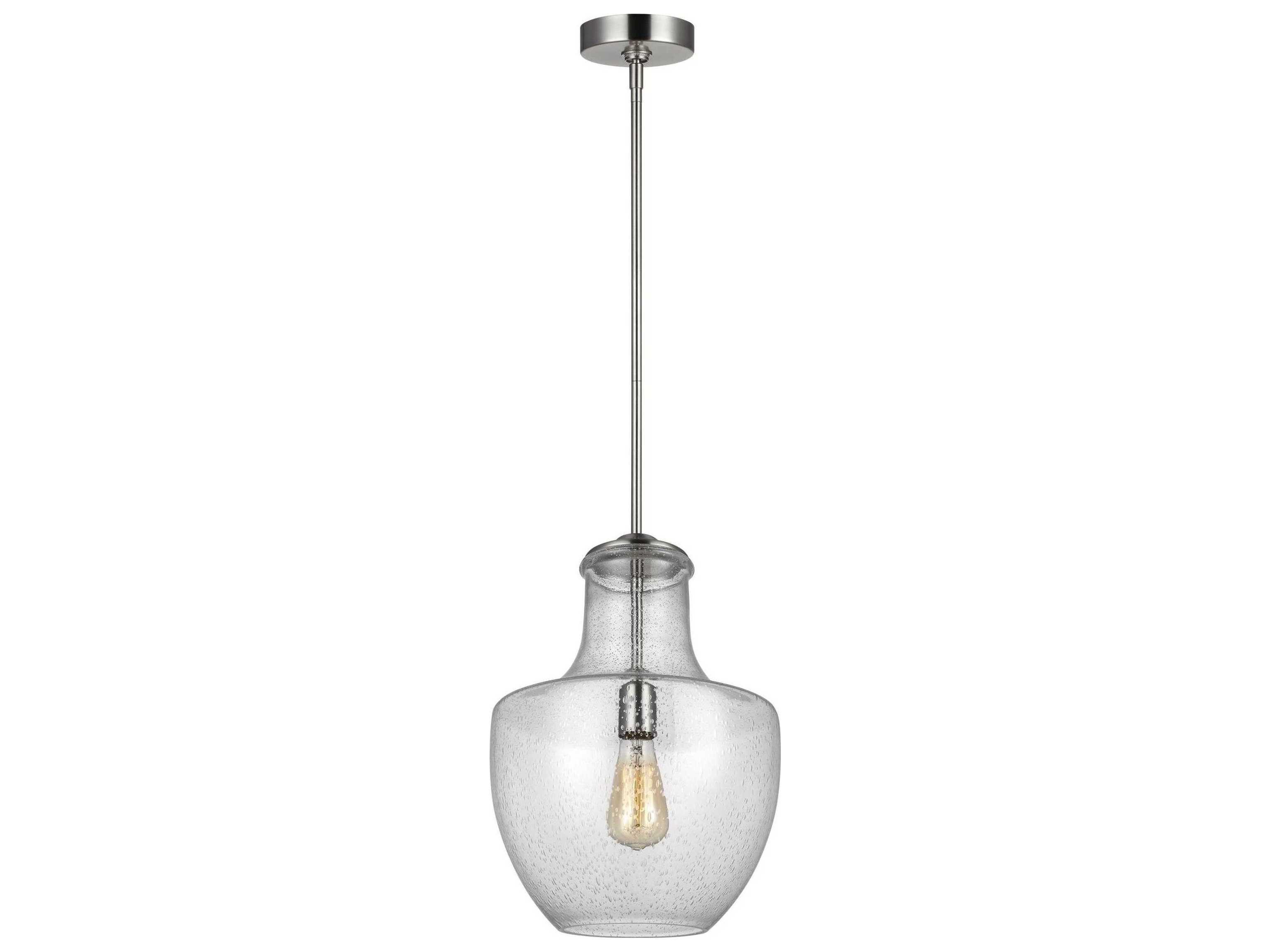 Visual Comfort Studio Baylor 1-Light Satin Nickel Mini Pendant
