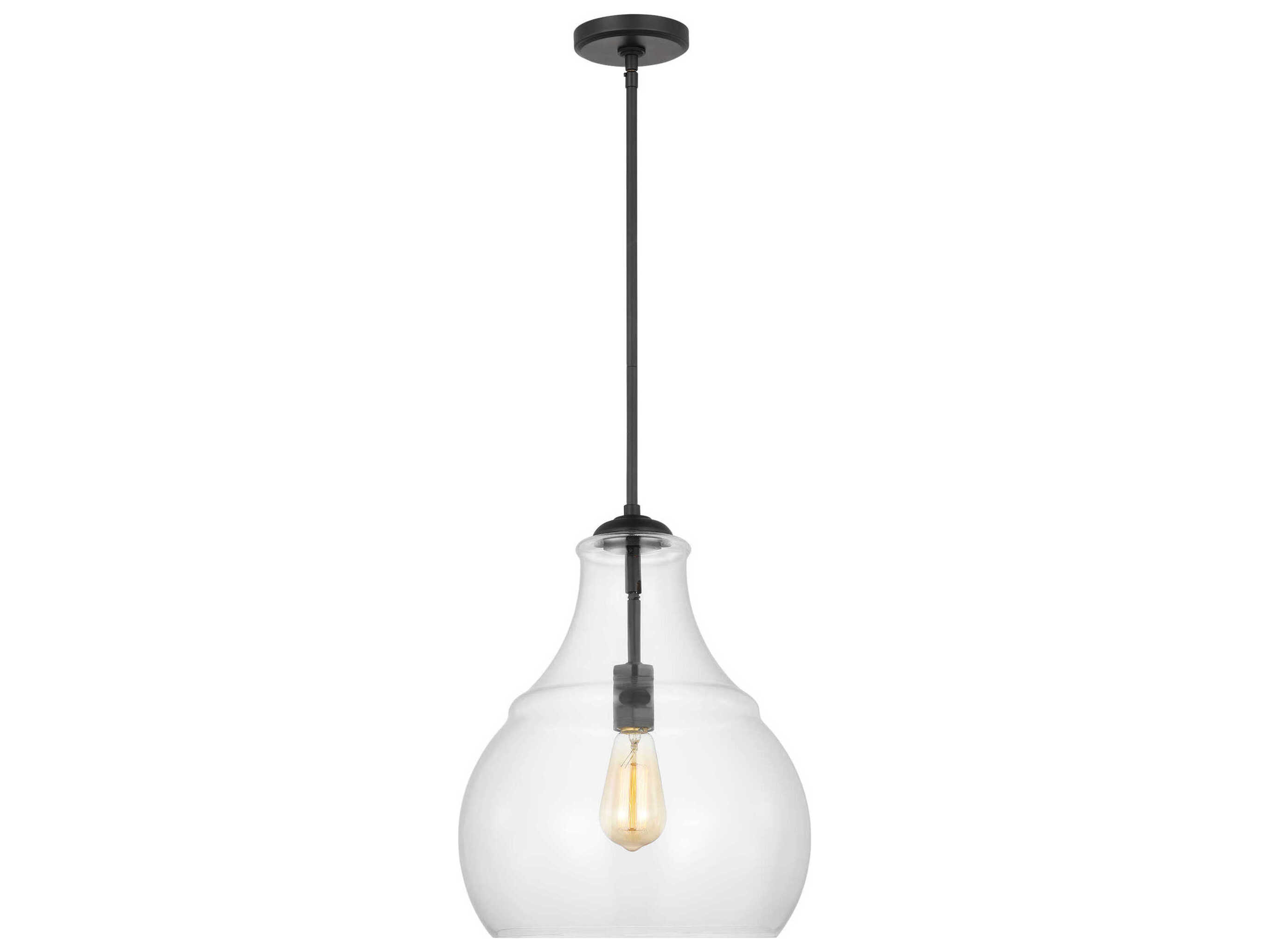 Visual Comfort Studio Zola 1-Light Midnight Black Pendant