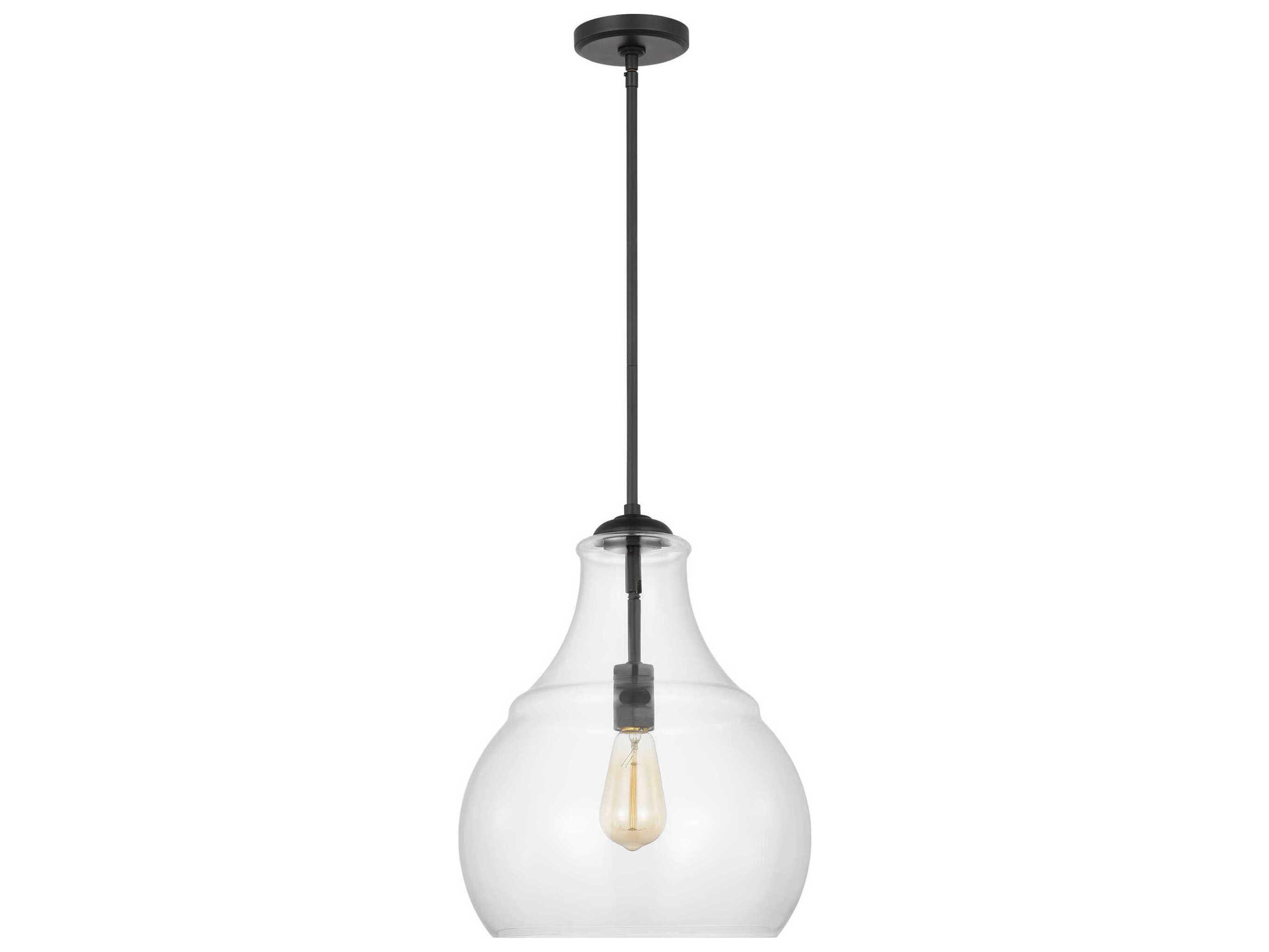 Visual Comfort Studio Zola 1-Light Midnight Black Pendant