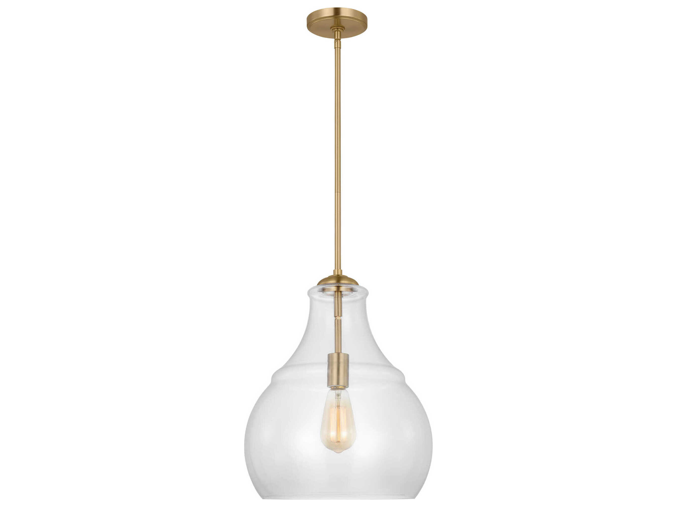 Visual Comfort Studio Zola 1-Light Satin Brass Pendant