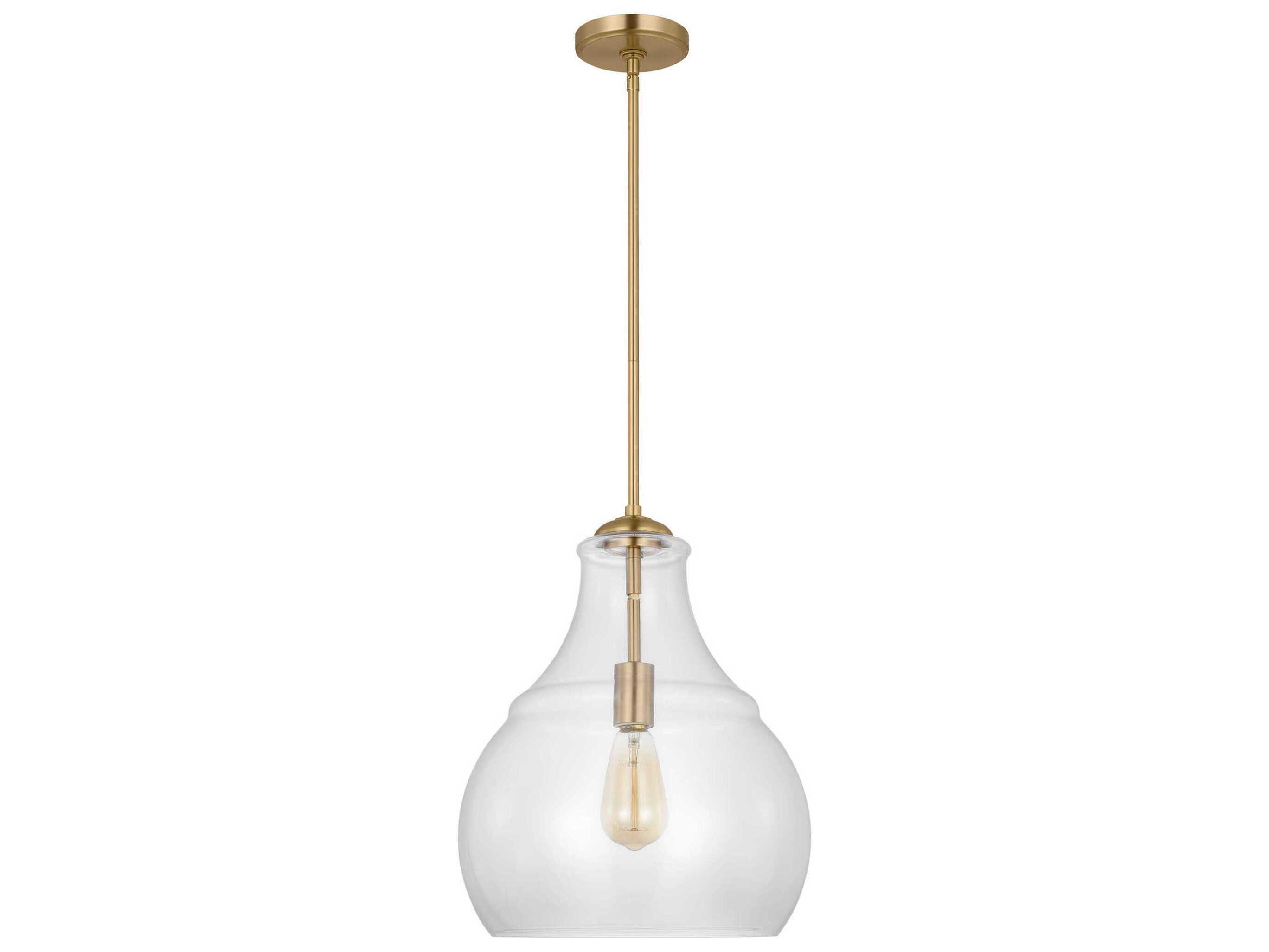Visual Comfort Studio Zola 1-Light Satin Brass Pendant