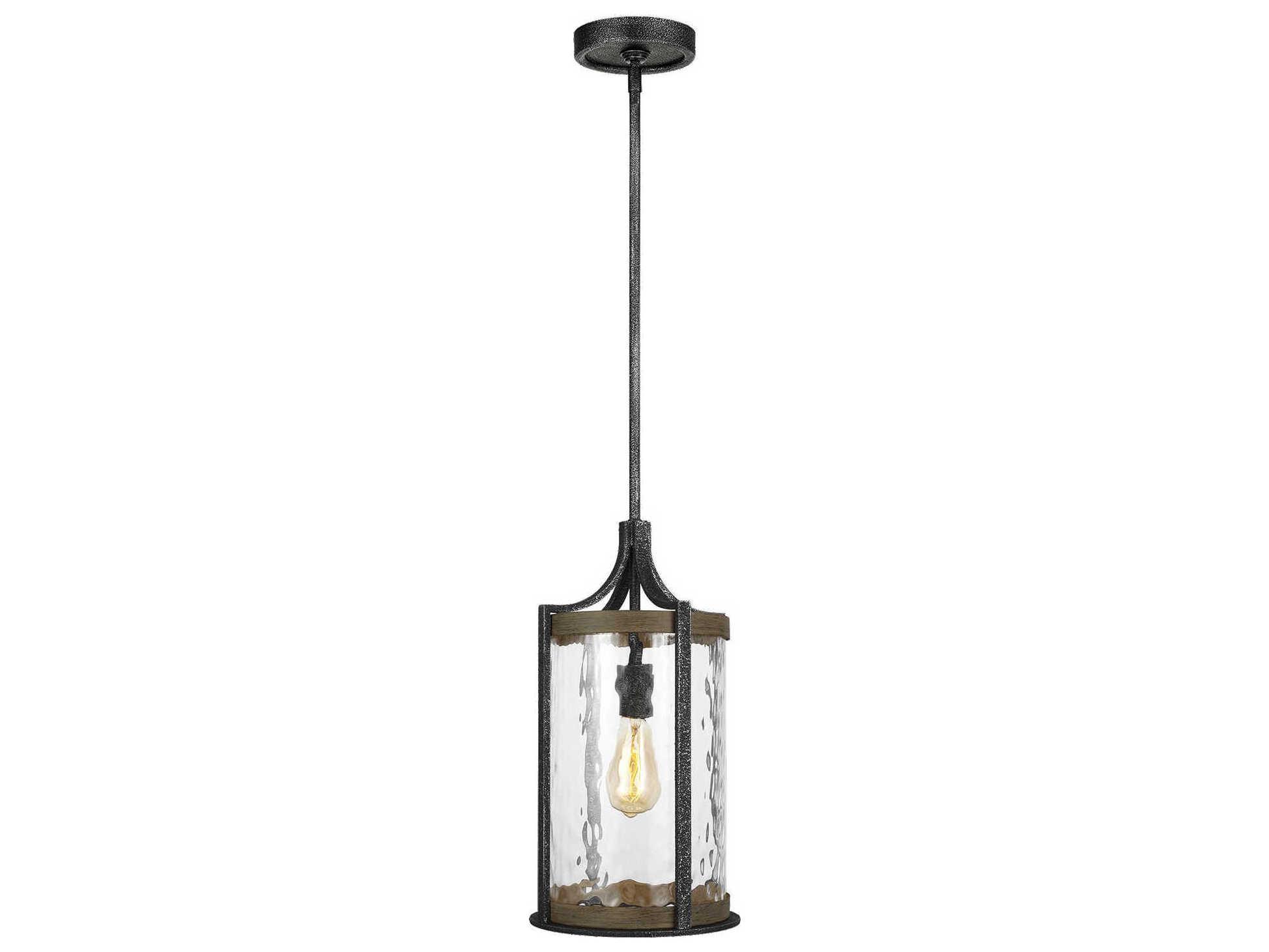 Visual Comfort Studio Angelo 1-Light Gray Cylinder Mini Pendant