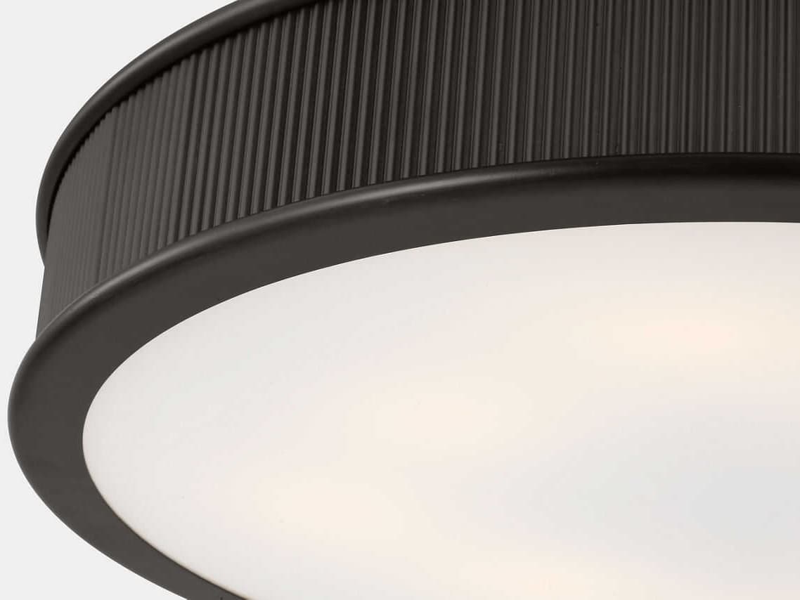 Visual Comfort Studio Ritz 10-Light Aged Iron Black Round Pendant