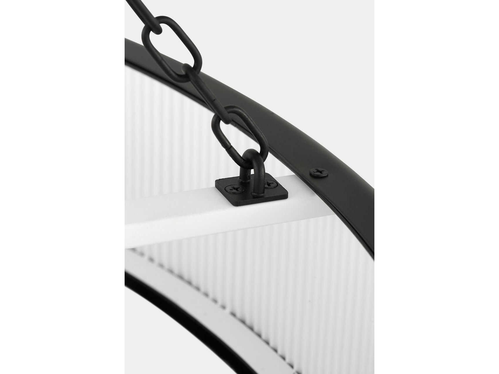 Visual Comfort Studio Ritz 10-Light Aged Iron Black Round Pendant