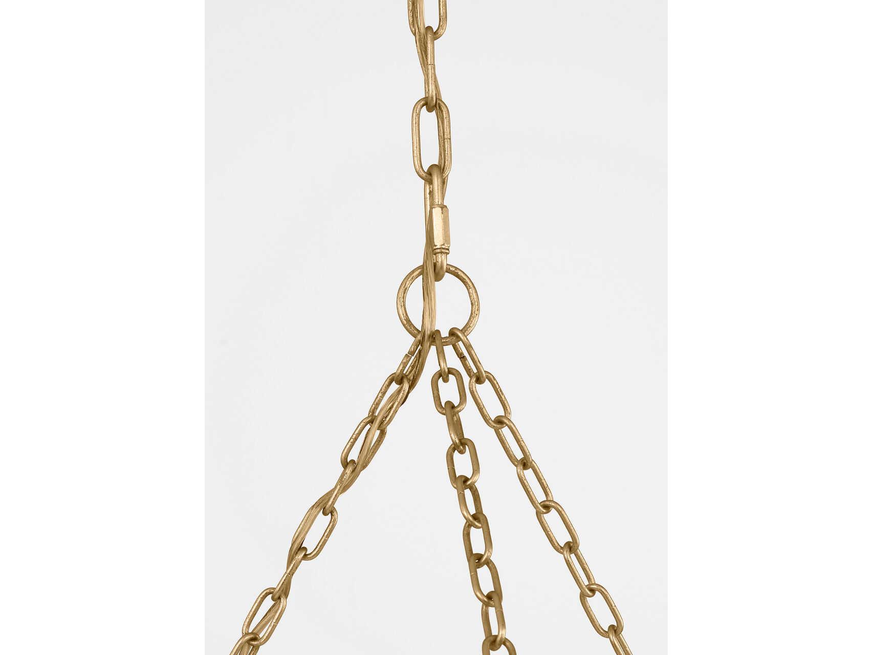 Visual Comfort Studio Ritz 10-Light Gild Brass Round Pendant