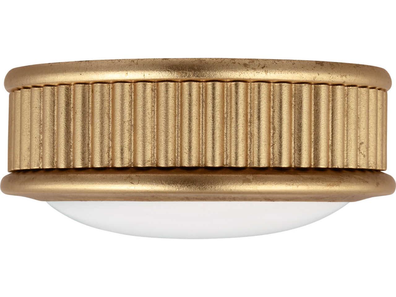 Visual Comfort Studio Ritz Gild Brass Round Flush Mount