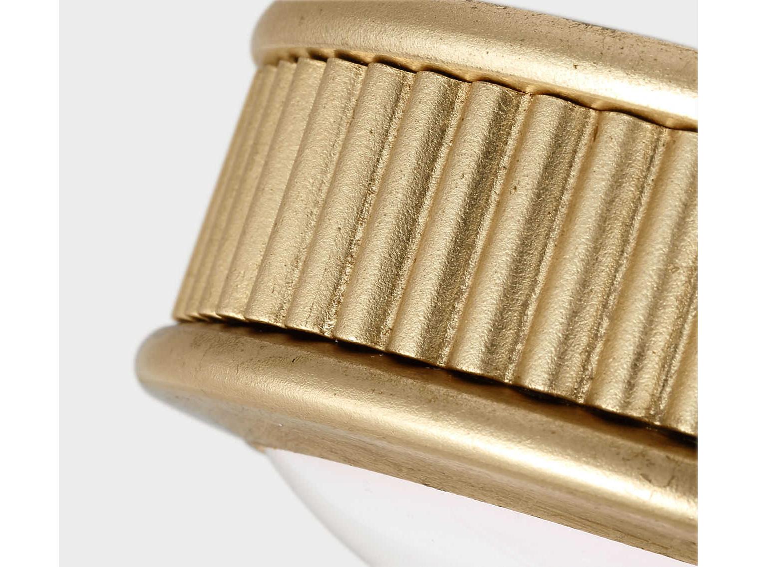 Visual Comfort Studio Ritz Gild Brass Round Flush Mount