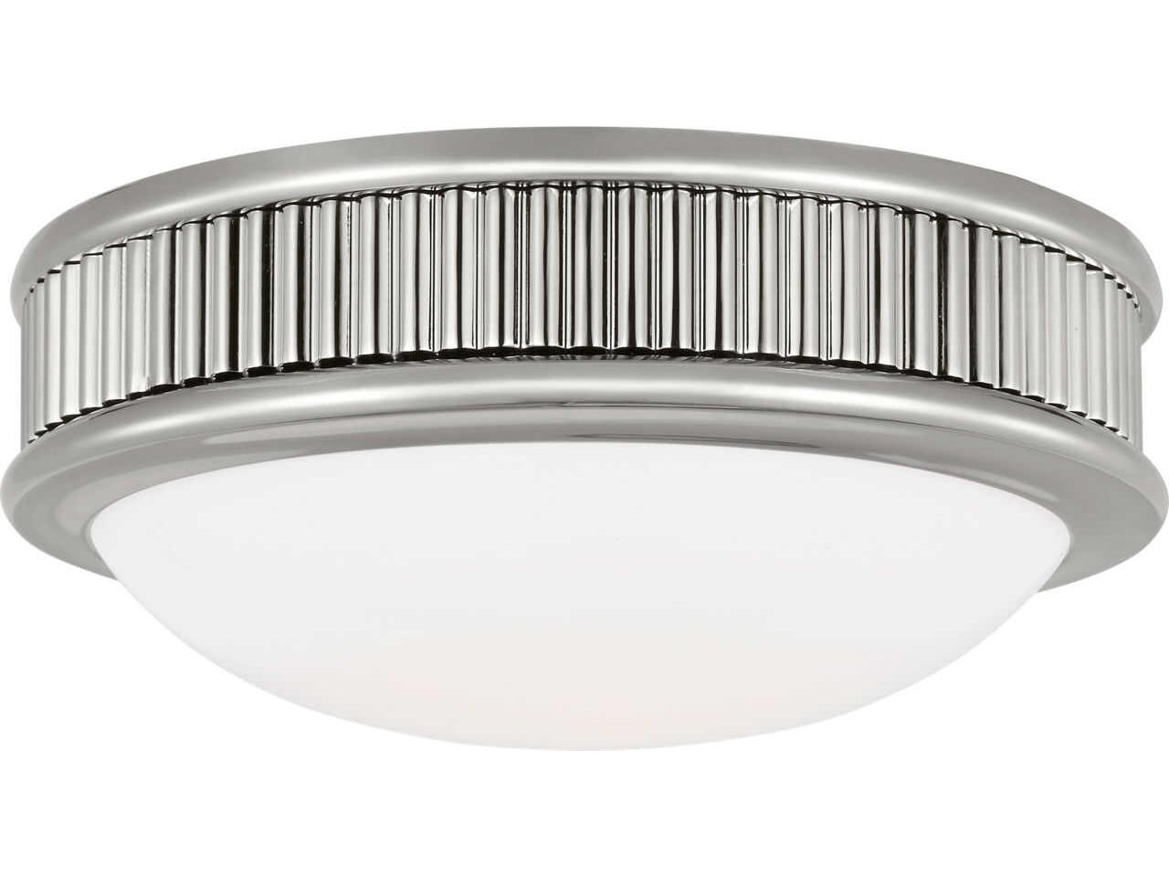 Visual Comfort Studio Ritz Polished Nickel Round Flush Mount