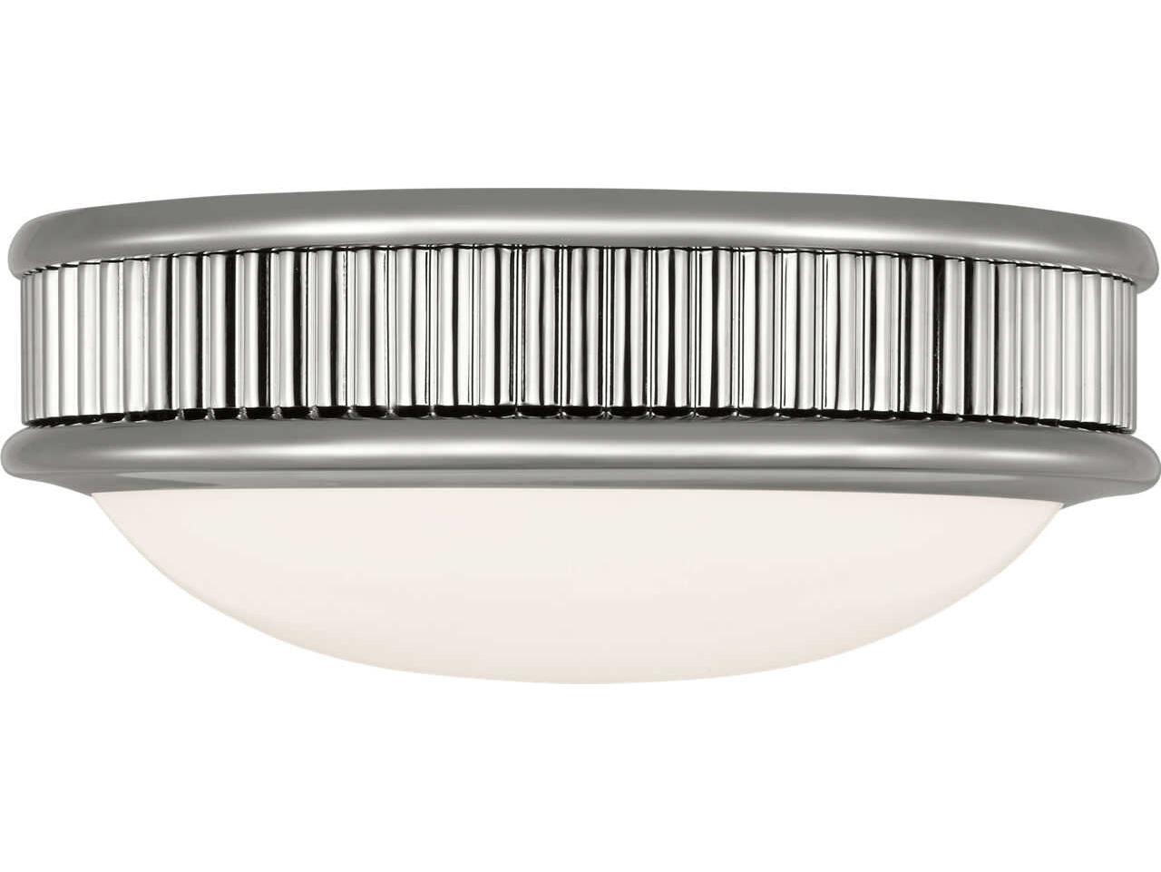 Visual Comfort Studio Ritz Polished Nickel Round Flush Mount