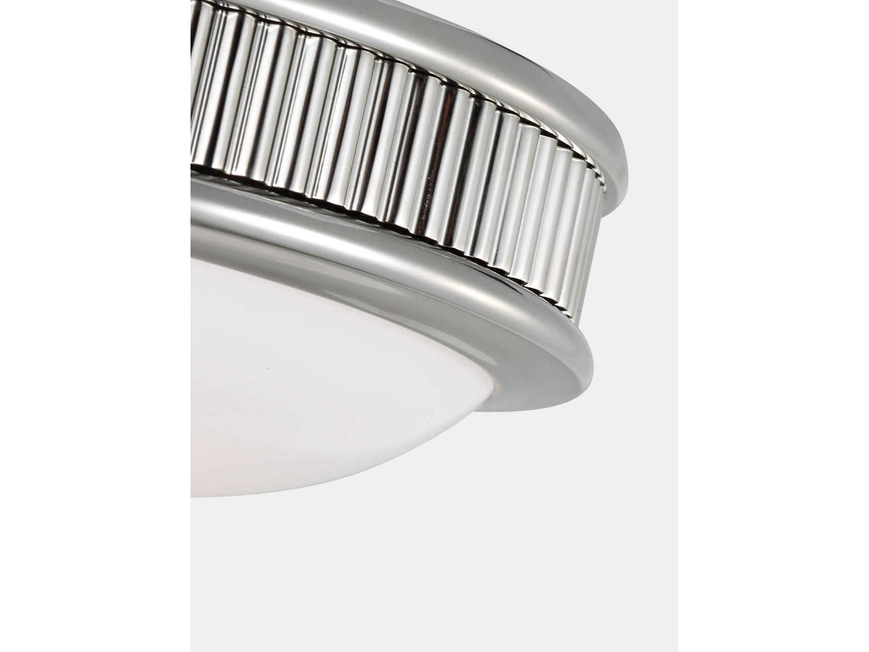 Visual Comfort Studio Ritz Polished Nickel Round Flush Mount
