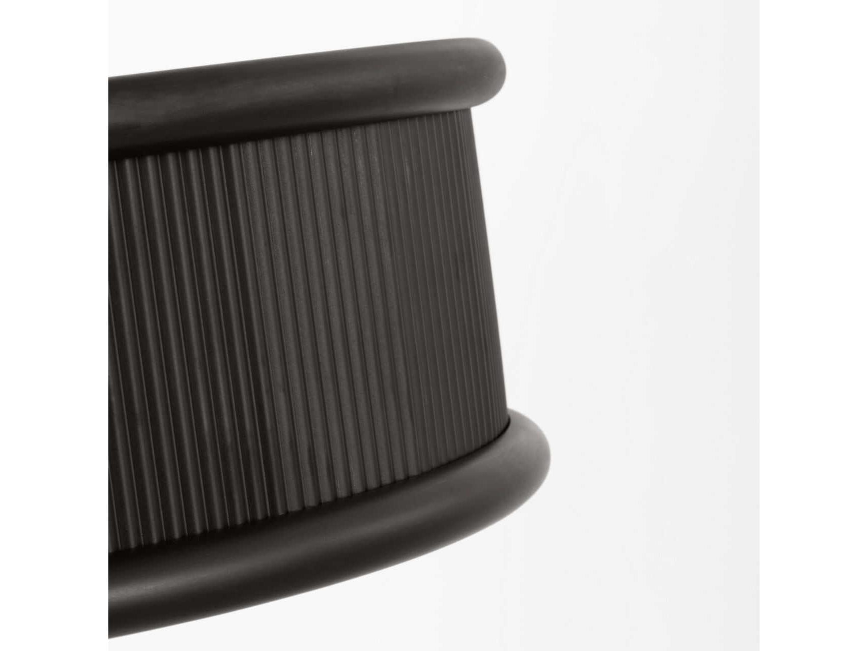 Visual Comfort Studio Ritz 5-Light Aged Iron Black Round Flush Mount