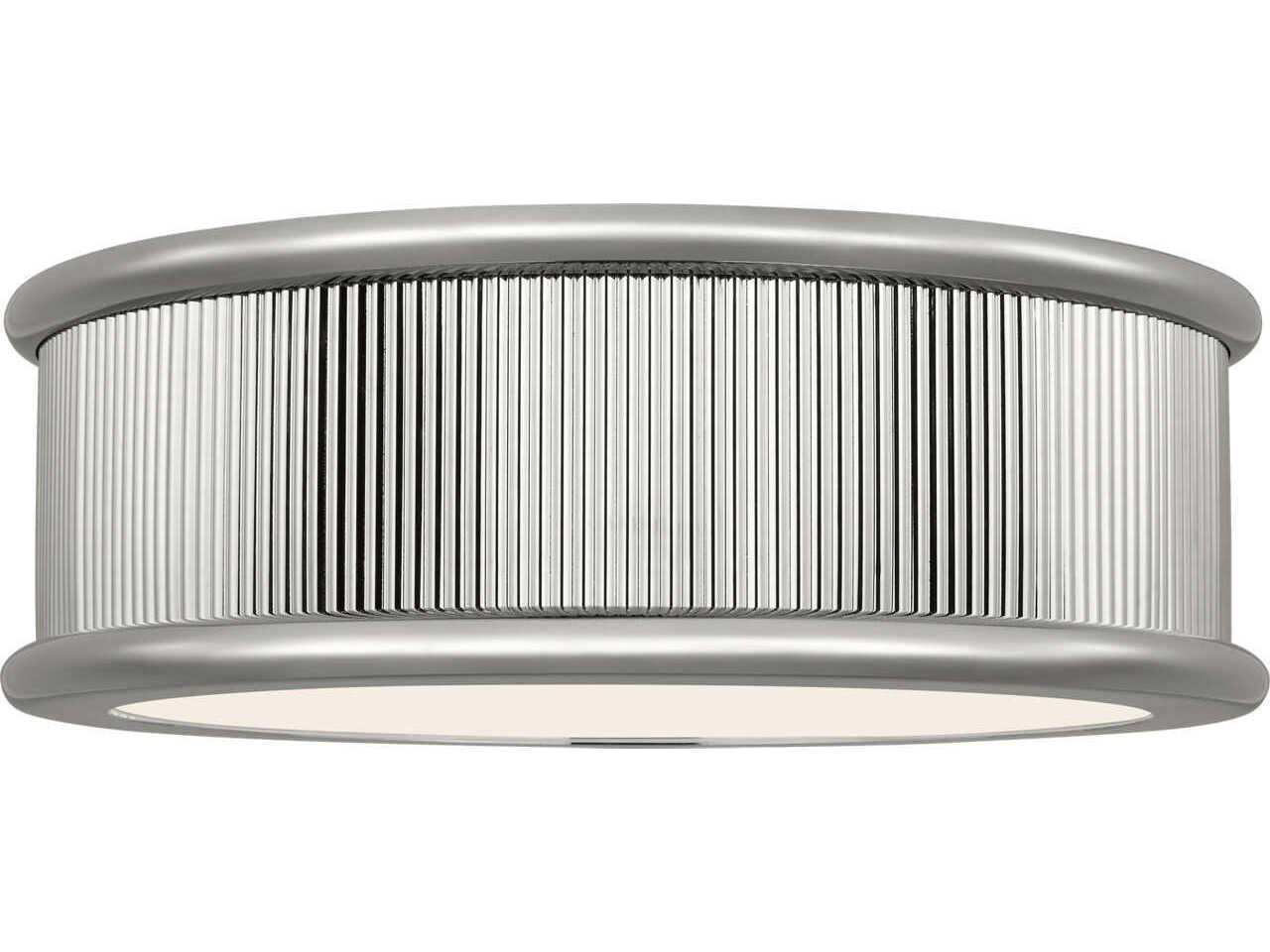 Visual Comfort Studio Ritz 5-Light Polished Nickel Round Flush Mount