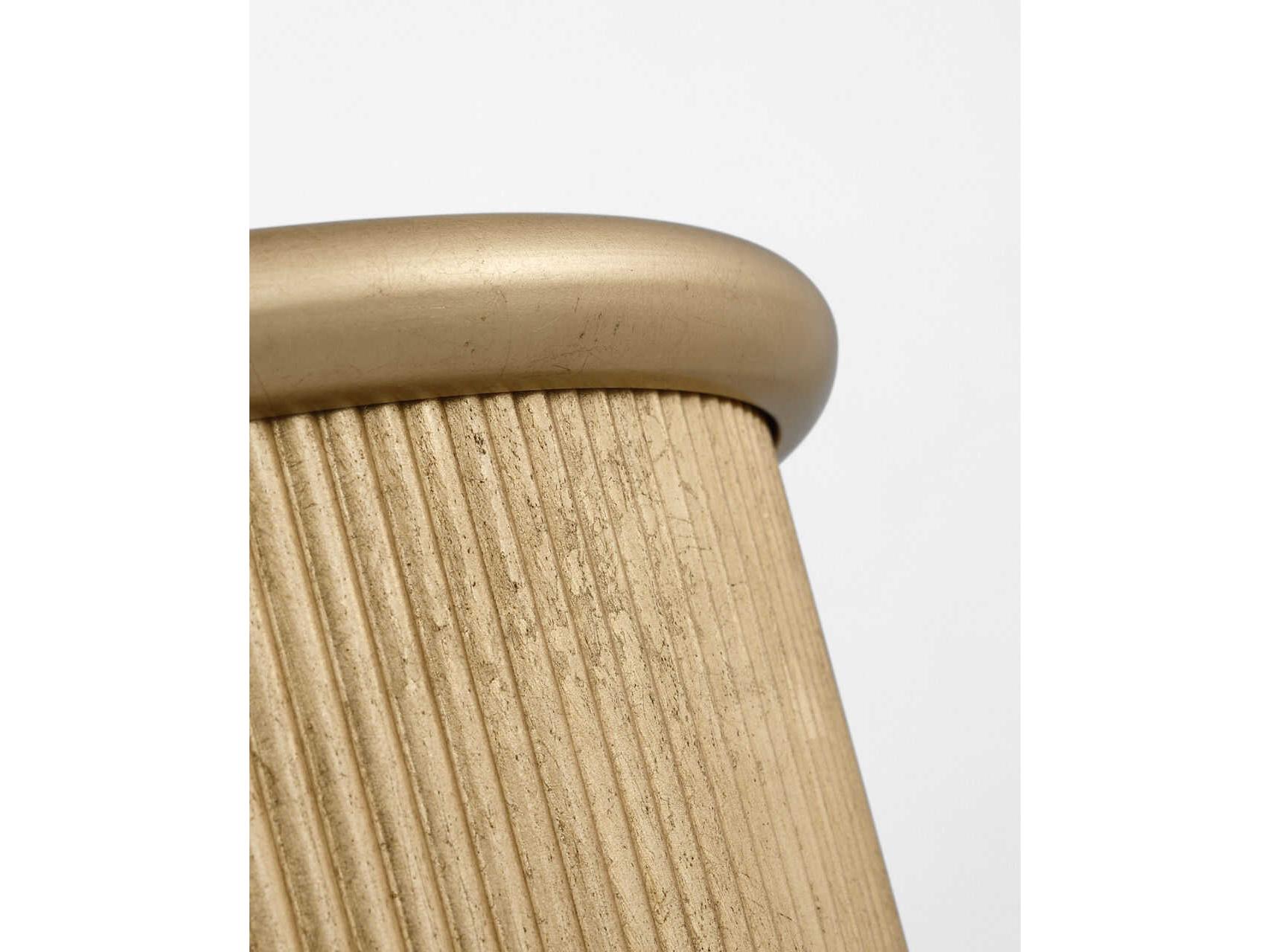 Visual Comfort Studio Ritz 3-Light Gild Gold Round Flush Mount