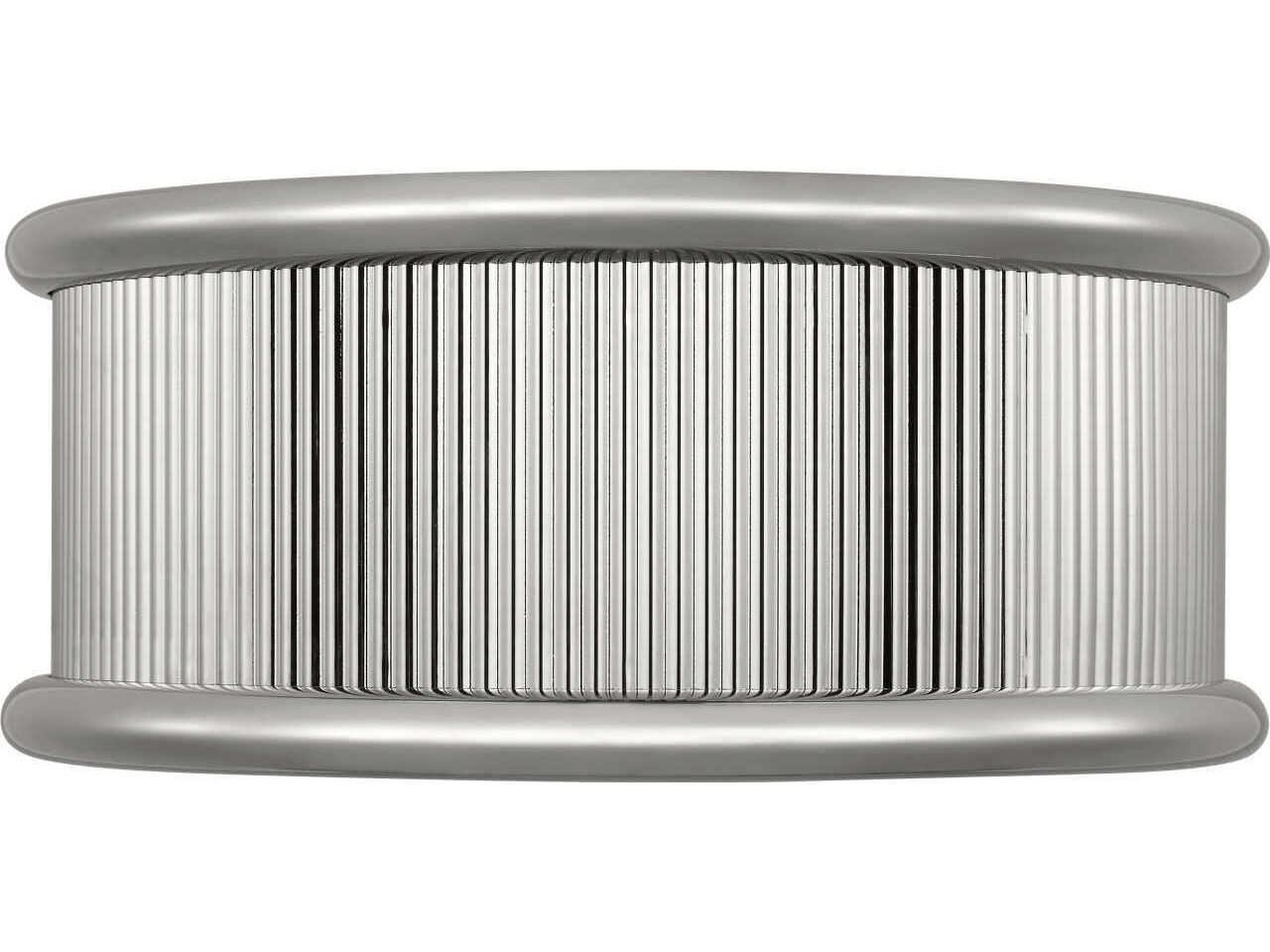 Visual Comfort Studio Ritz 3-Light Polished Nickel Round Flush Mount