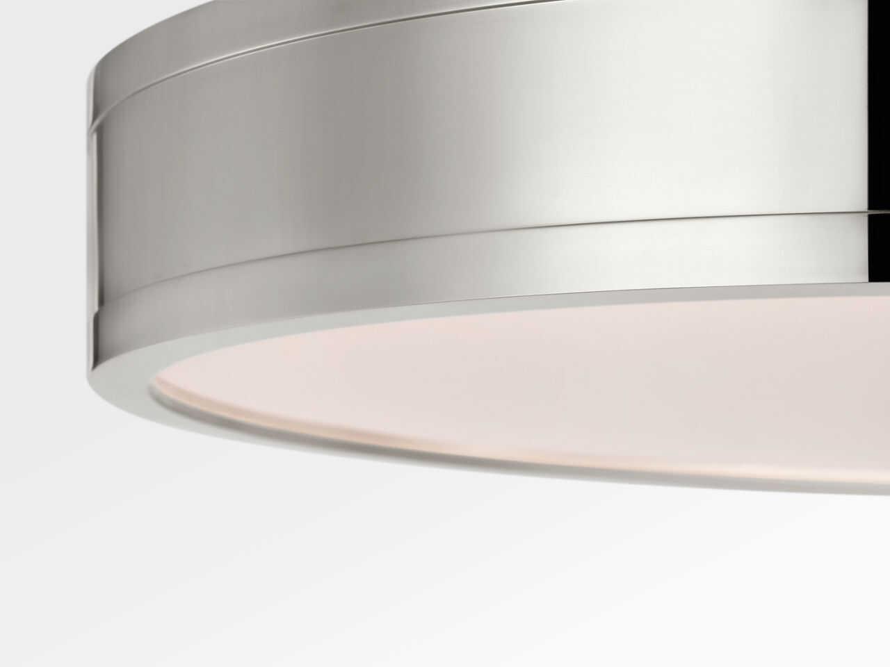 Visual Comfort Studio Dupont Polished Nickel Steel Round Semi Flush Mount