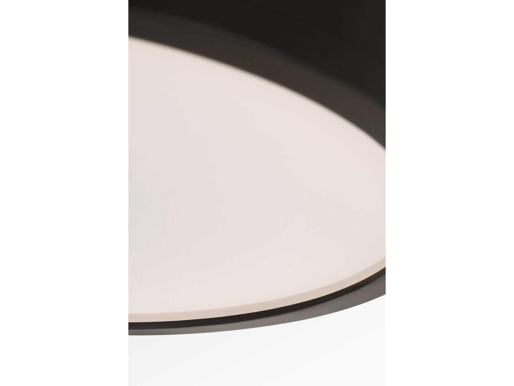 Visual Comfort Studio Dupont Aged Iron Black Round Semi Flush Mount