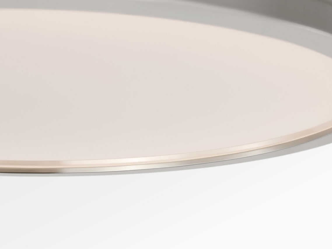 Visual Comfort Studio Dupont Polished Nickel Silver Round Semi Flush Mount