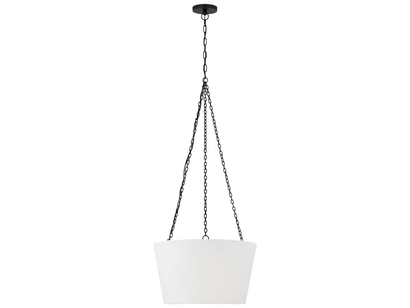 Visual Comfort Studio Herve 3-Light Aged Iron Black Pendant