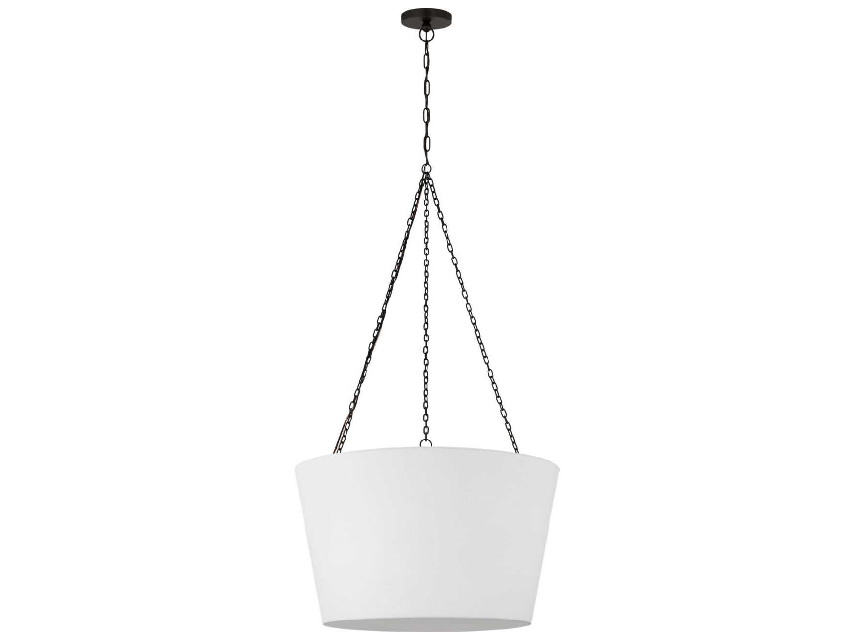 Visual Comfort Studio Herve 3-Light Aged Iron Black Pendant