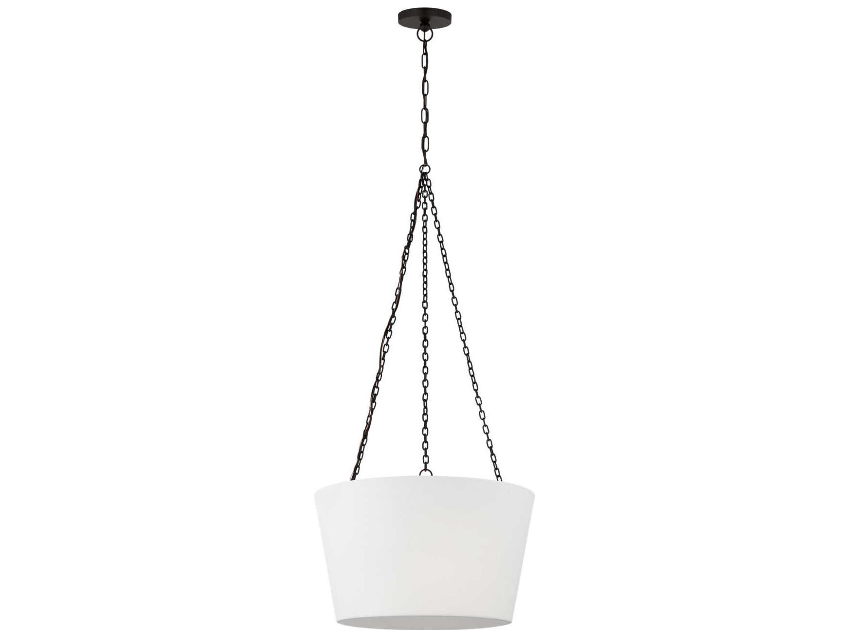 Visual Comfort Studio Herve 3-Light Aged Iron Black Pendant
