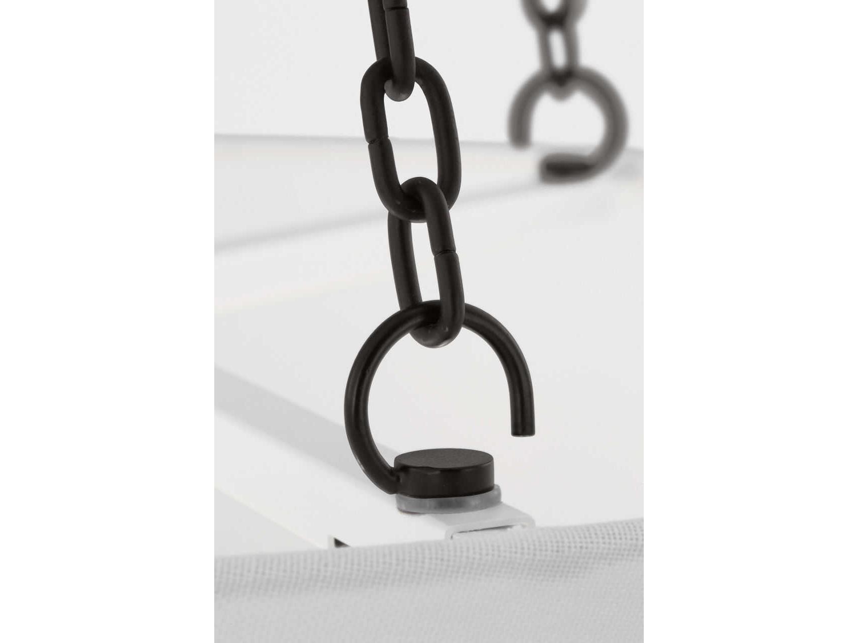 Visual Comfort Studio Herve 3-Light Aged Iron Black Pendant