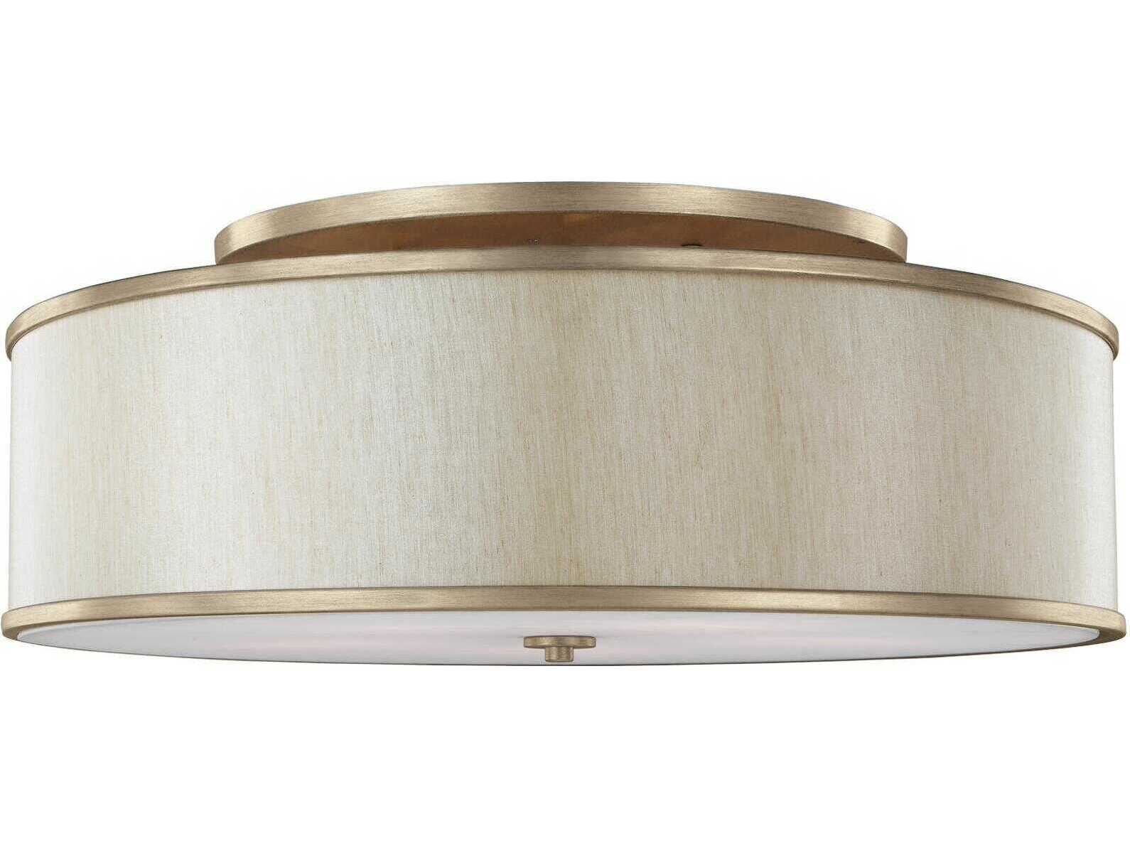 Visual Comfort Studio Lennon 5-Light Sunset Gold Drum Flush Mount
