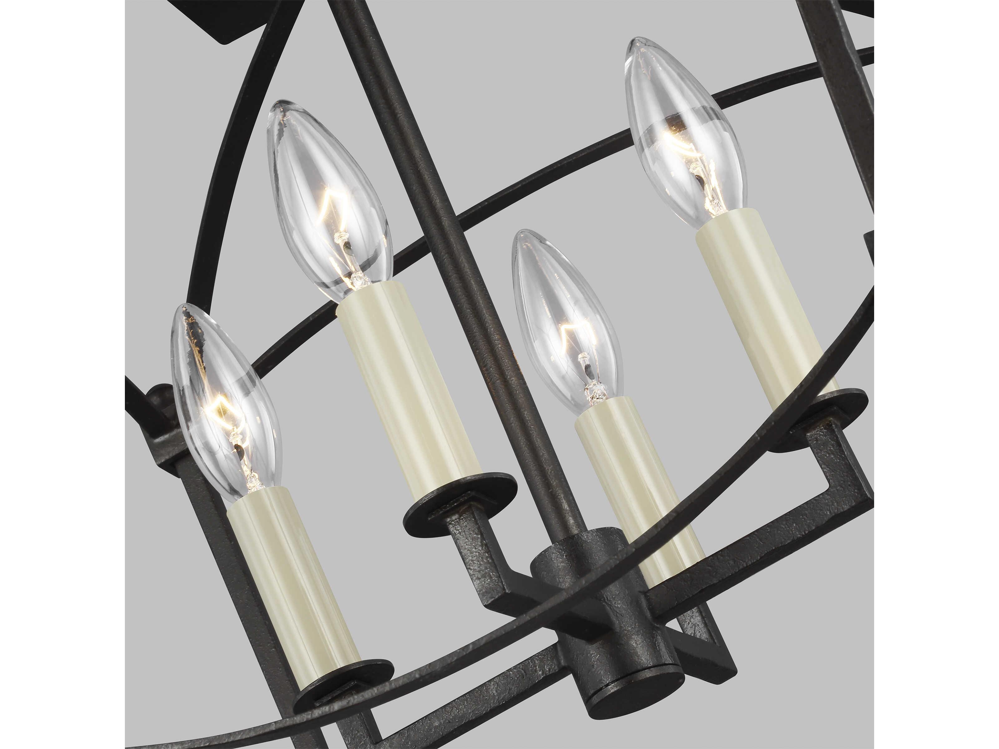 Visual Comfort Studio Thayer 4-Light Smith Steel Semi Flush Mount