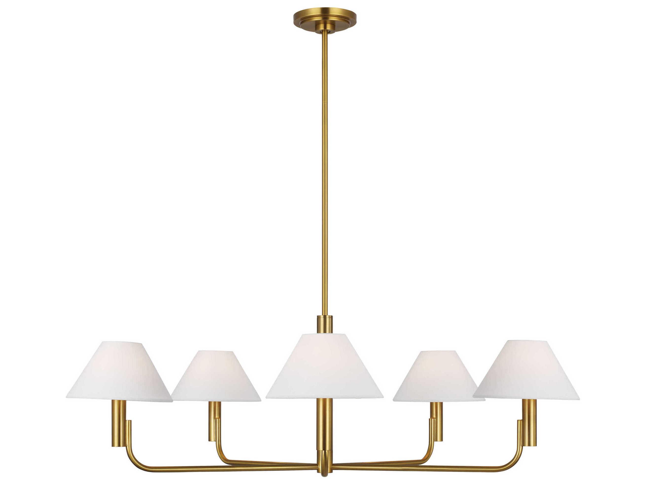 Visual Comfort Studio Colfax 5-Light Burnished Brass Chandelier