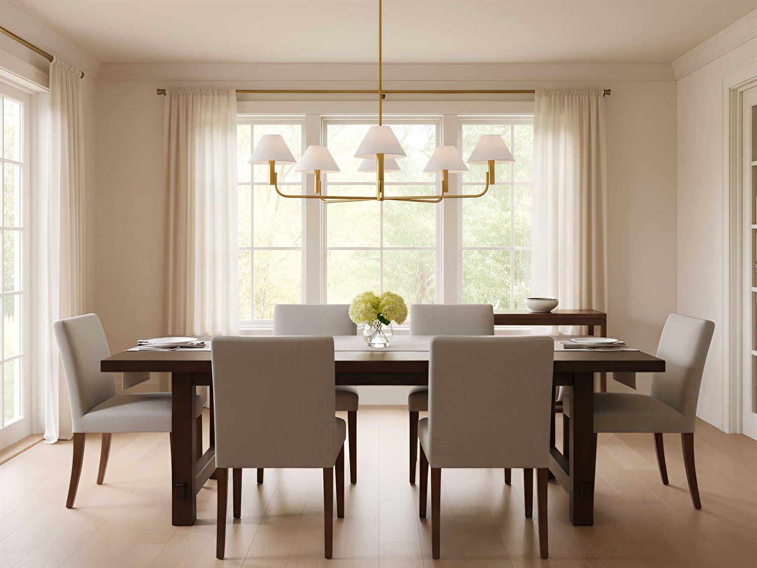 Visual Comfort Studio Colfax 5-Light Burnished Brass Chandelier