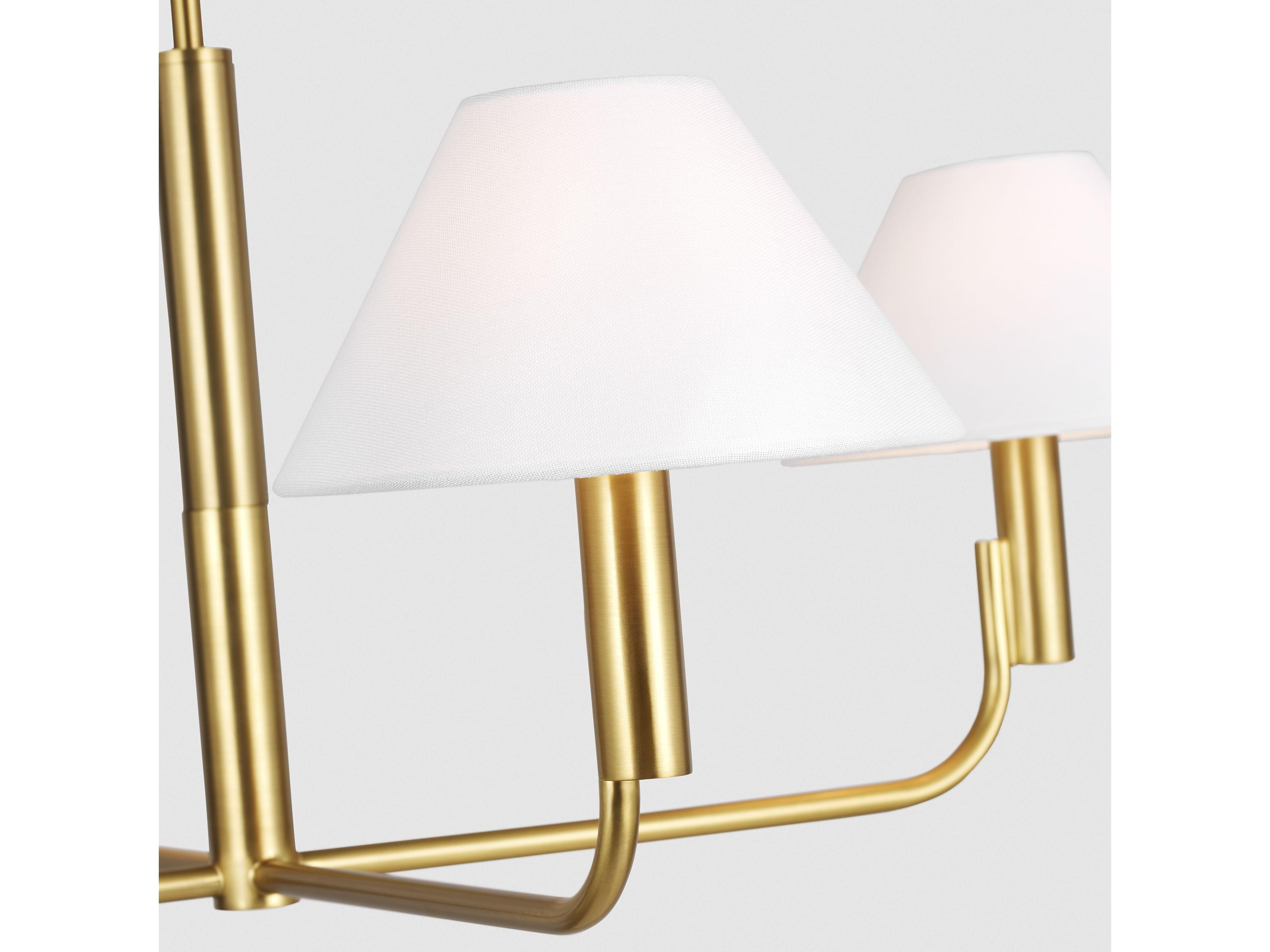 Visual Comfort Studio Colfax 4-Light Burnished Brass Chandelier