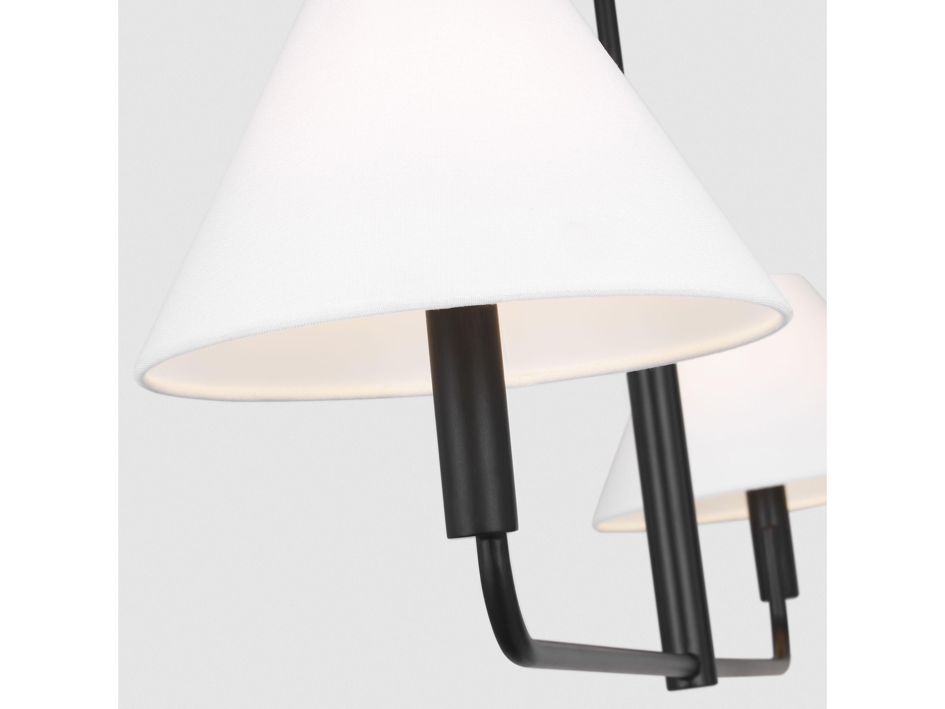 Visual Comfort Studio Colfax 2-Light Aged Iron Black Linear Island Pendant