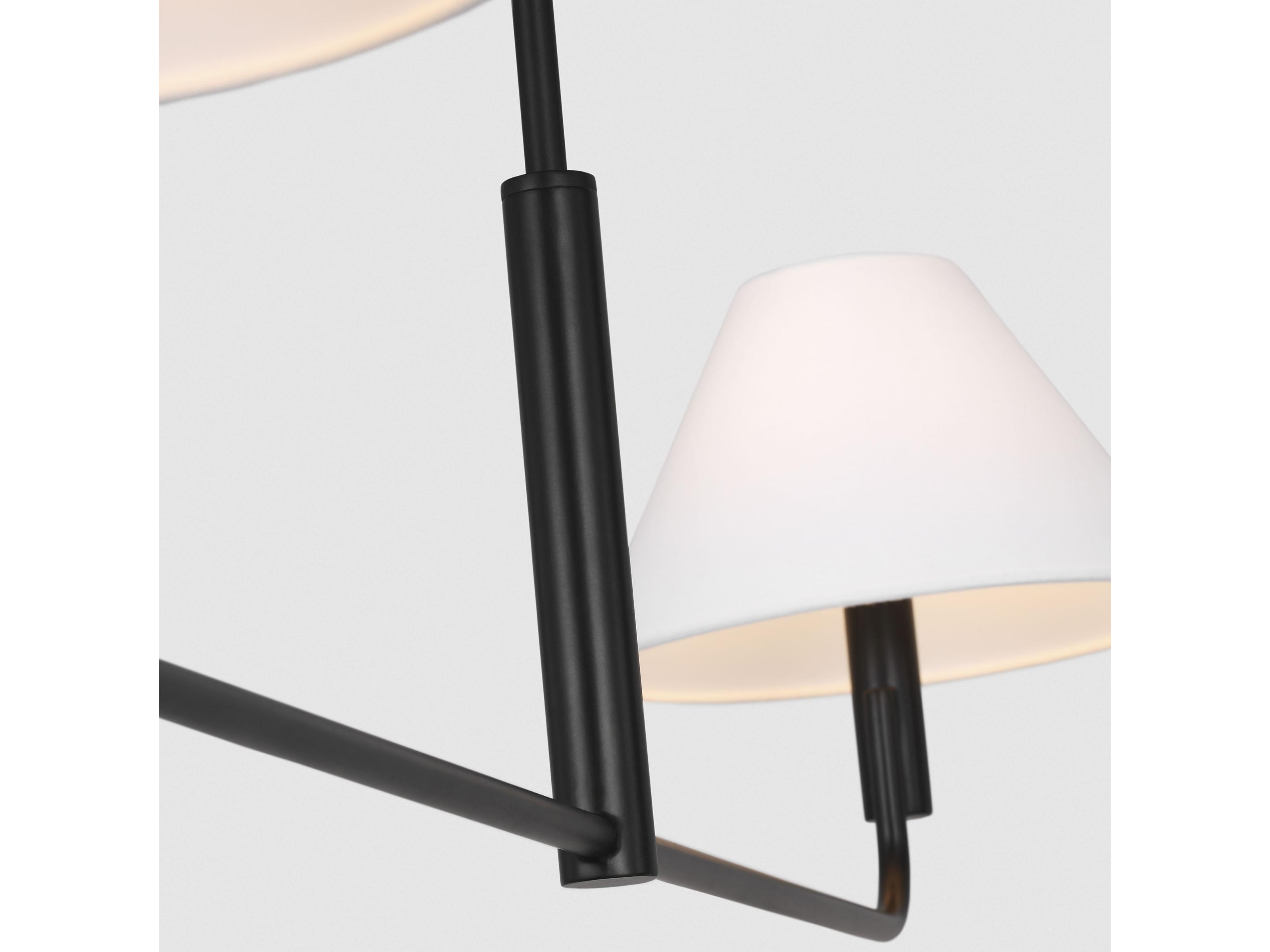 Visual Comfort Studio Colfax 2-Light Aged Iron Black Linear Island Pendant