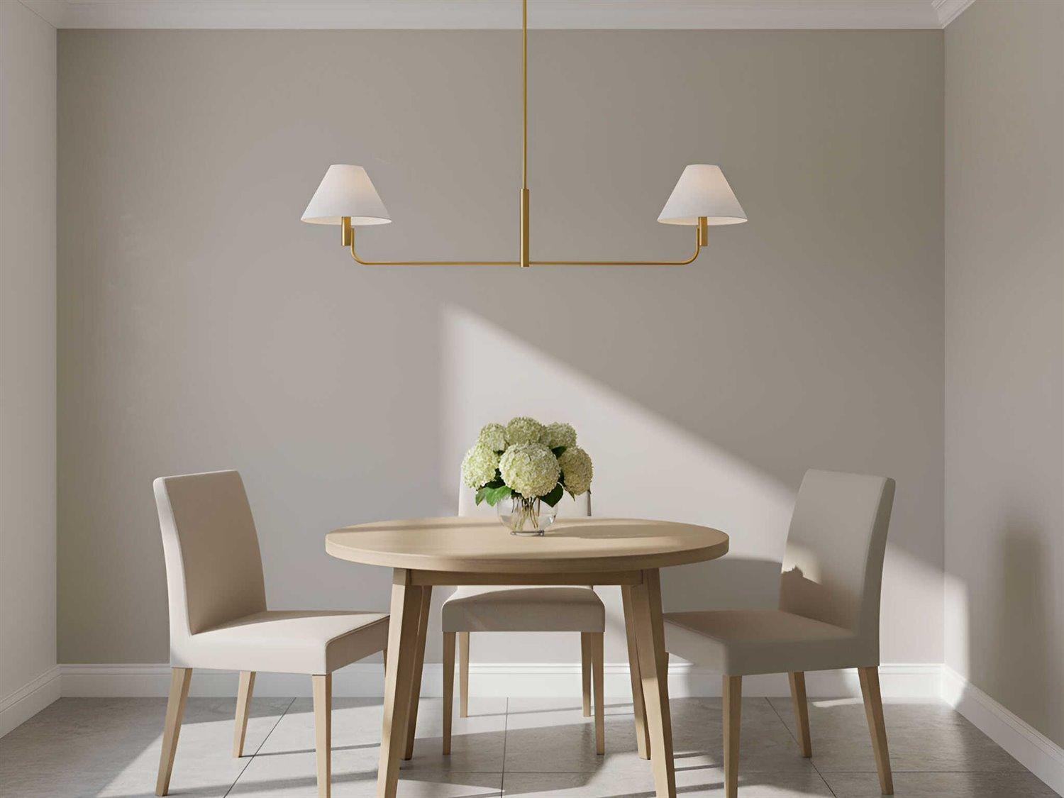 Visual Comfort Studio Colfax 2-Light Burnished Brass Linear Island Pendant