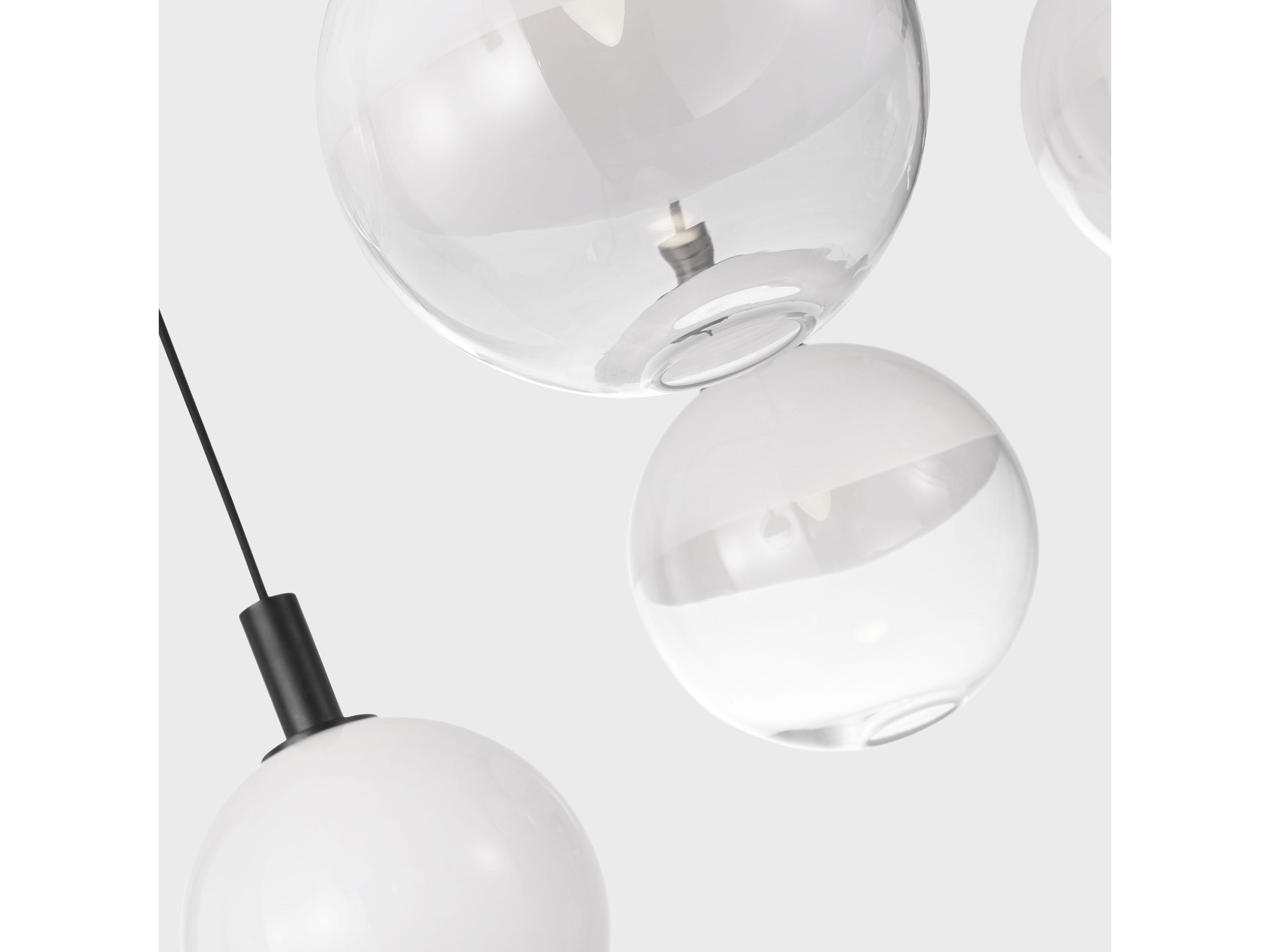 Visual Comfort Studio Torian 6-Light Aged Iron Black Globe Chandelier