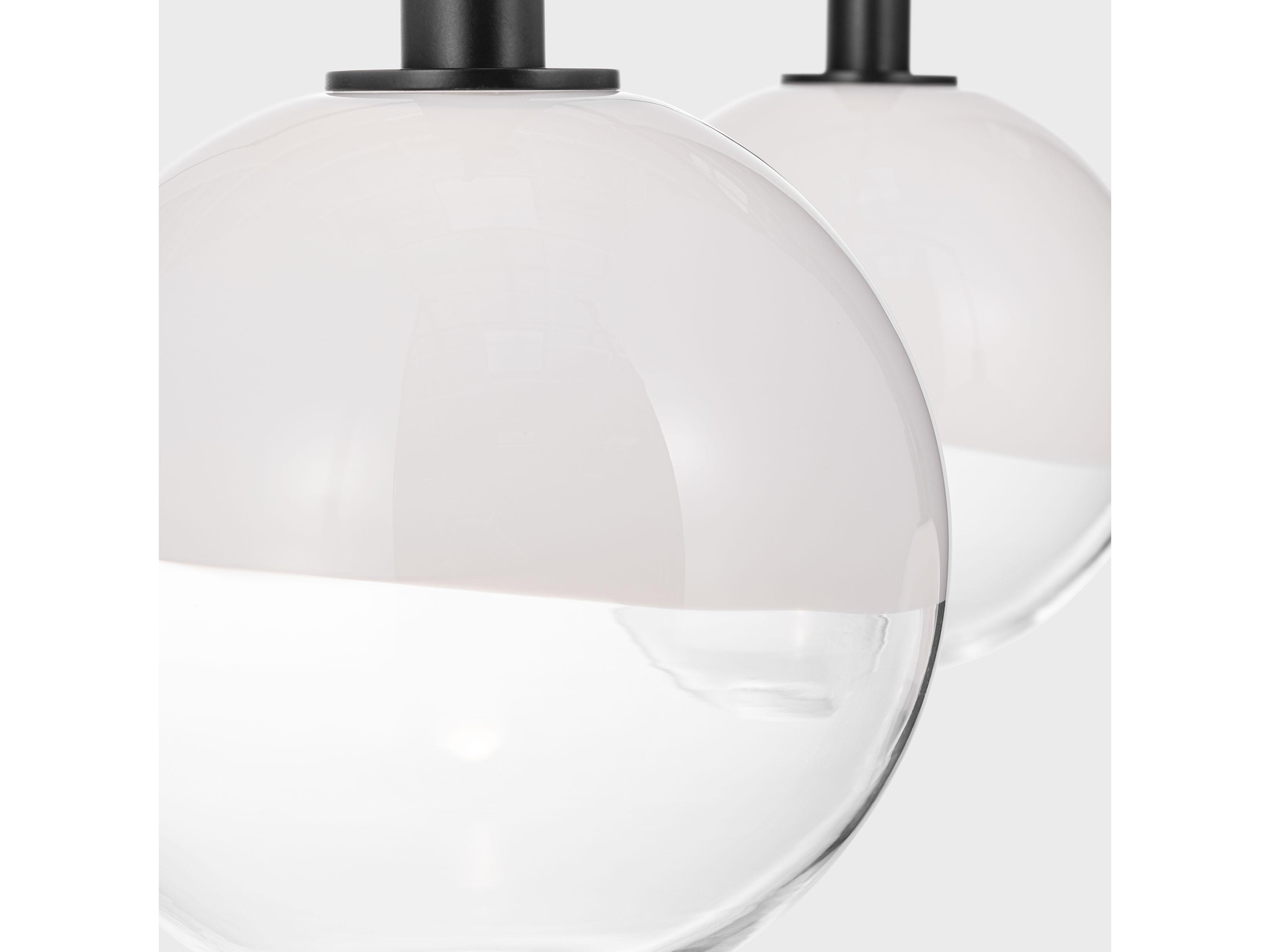 Visual Comfort Studio Torian 4-Light Aged Iron Black Globe Chandelier