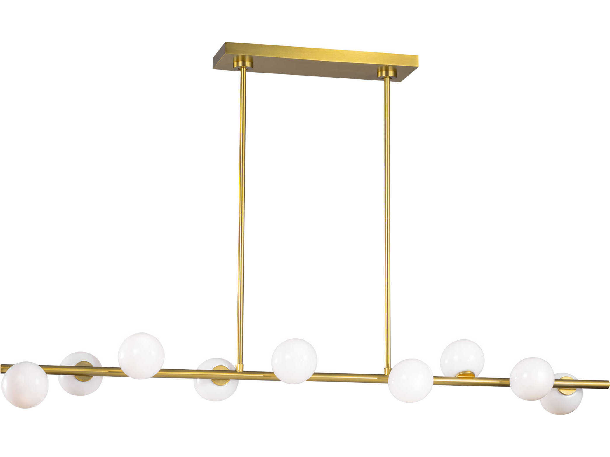 Visual Comfort Studio Altair 9-Light Burnished Brass Linear Island Pendant