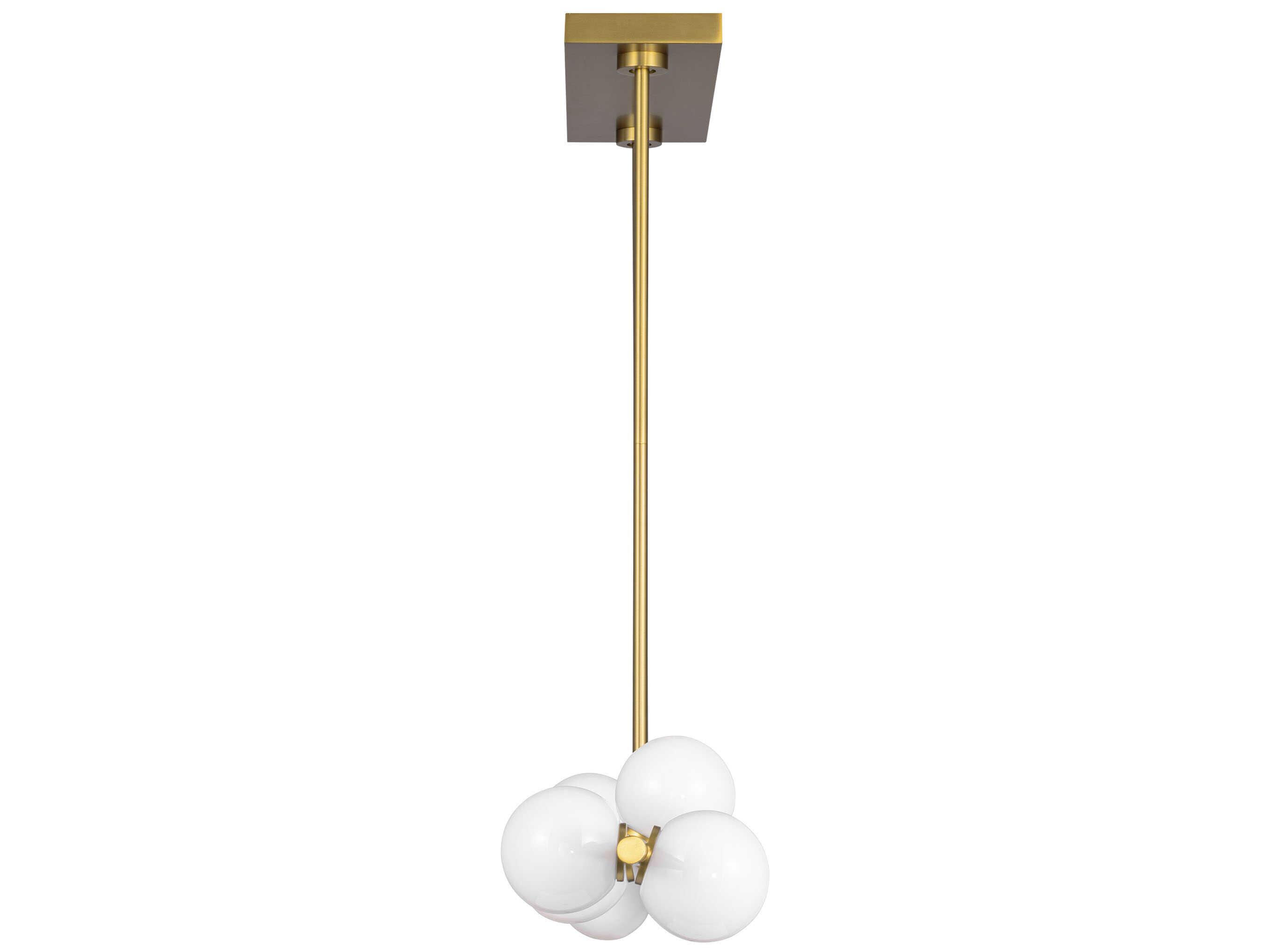 Visual Comfort Studio Altair 9-Light Burnished Brass Linear Island Pendant