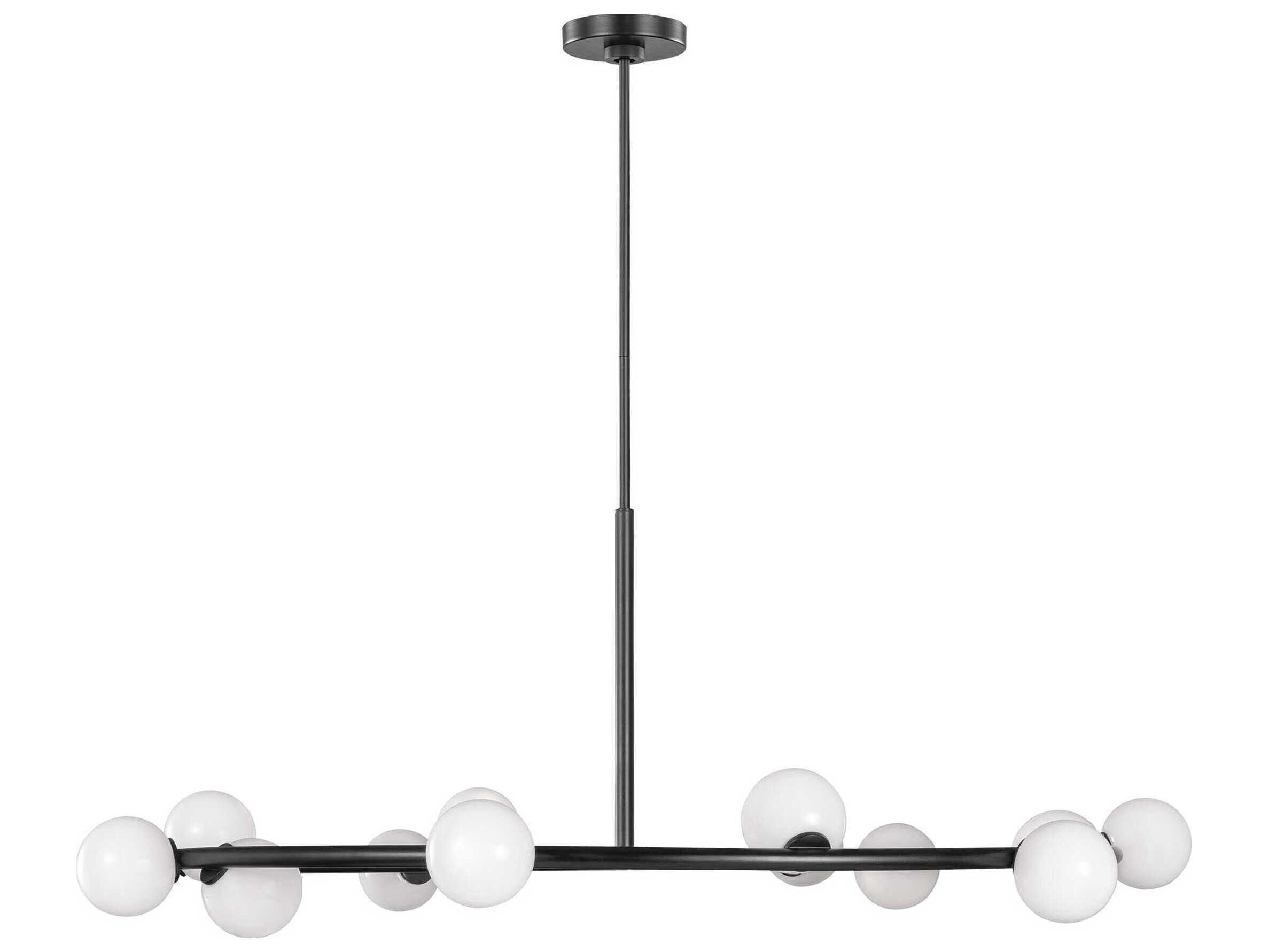 Visual Comfort Studio Altair 12-Light Aged Iron Black Round Chandelier