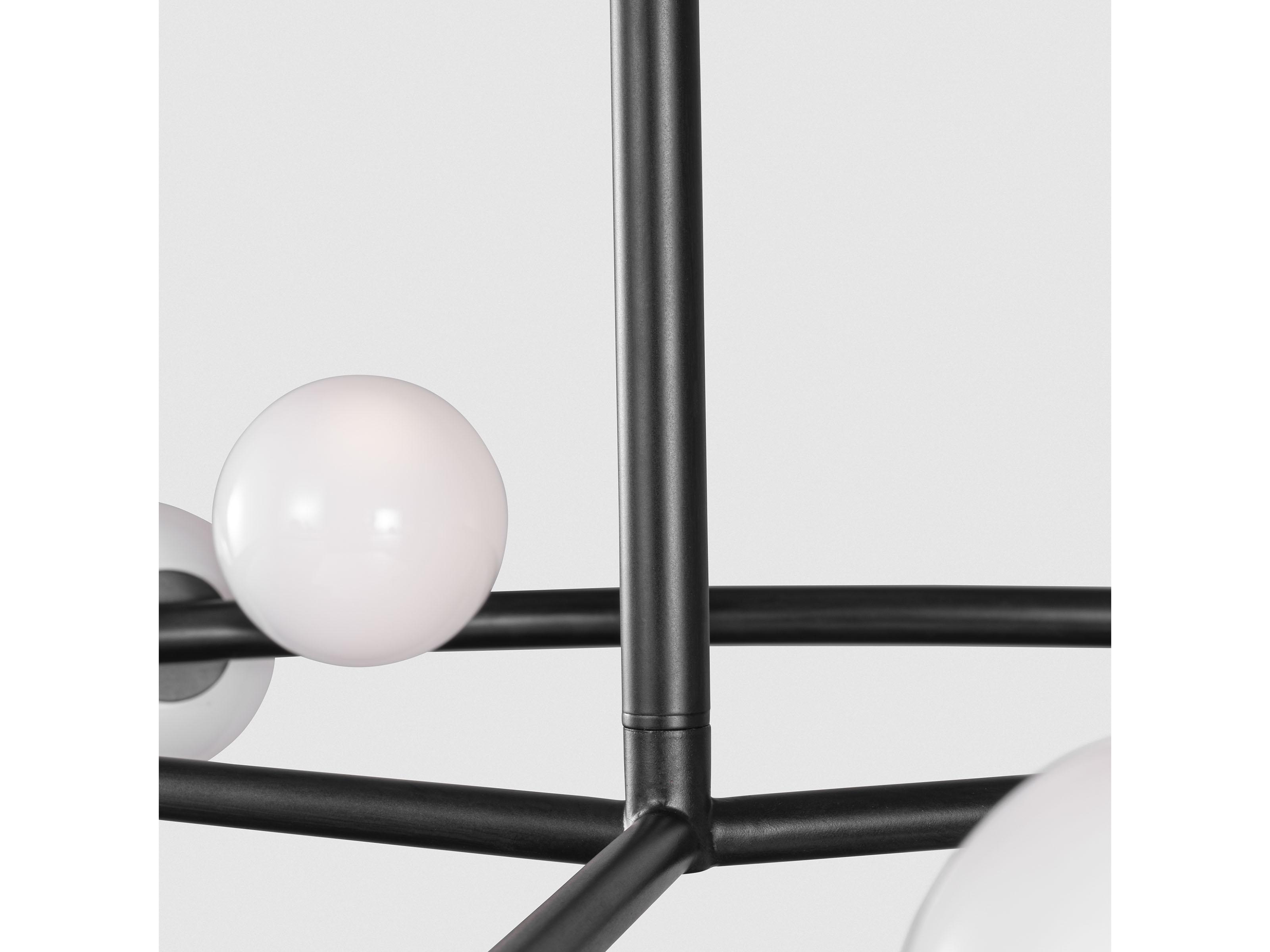 Visual Comfort Studio Altair 12-Light Aged Iron Black Round Chandelier