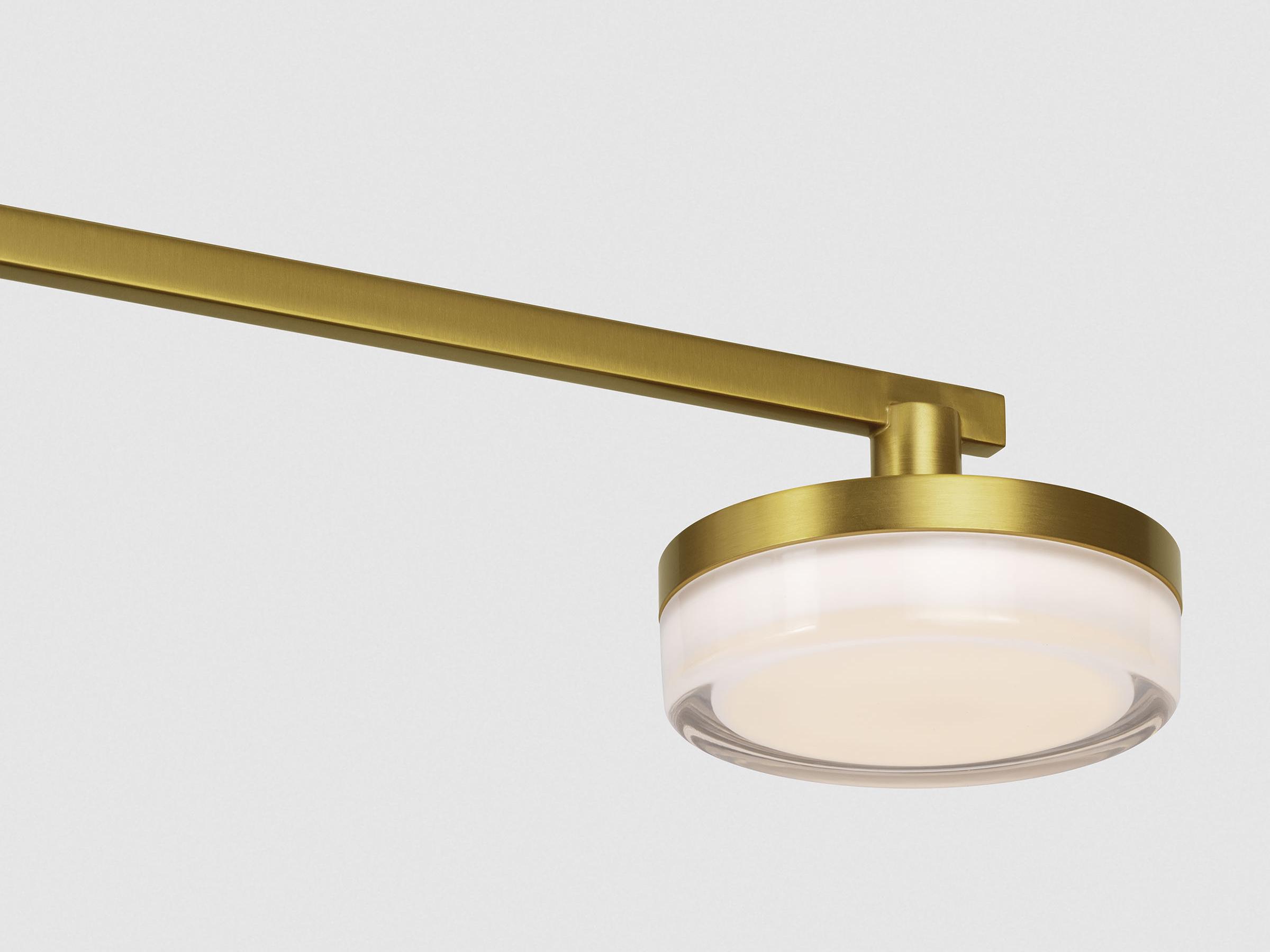Visual Comfort Studio Khan 4-Light Burnished Brass Linear Chandelier